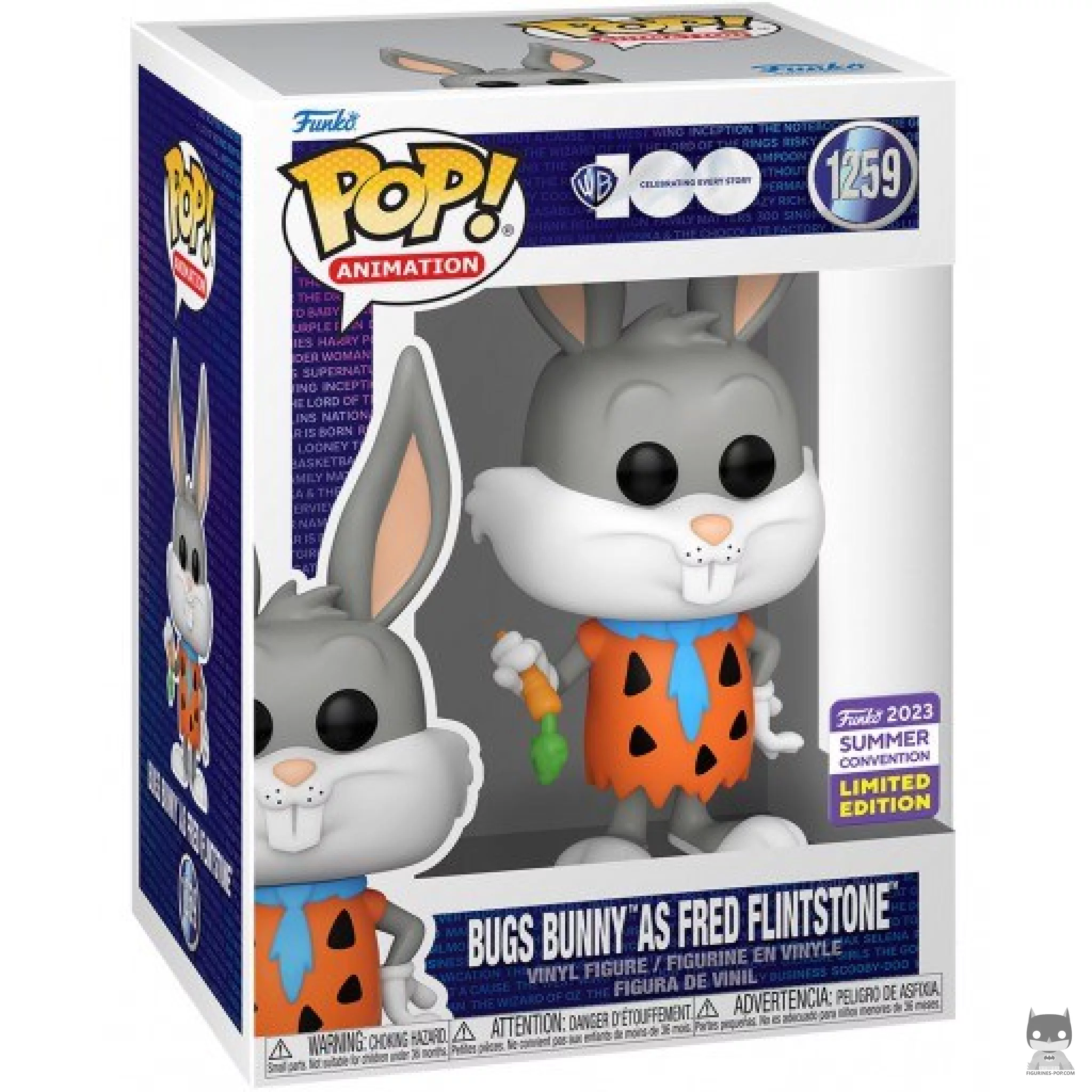 Figura Funko Pop! Bugs Bunny como Pedro Picapiedra en su caja