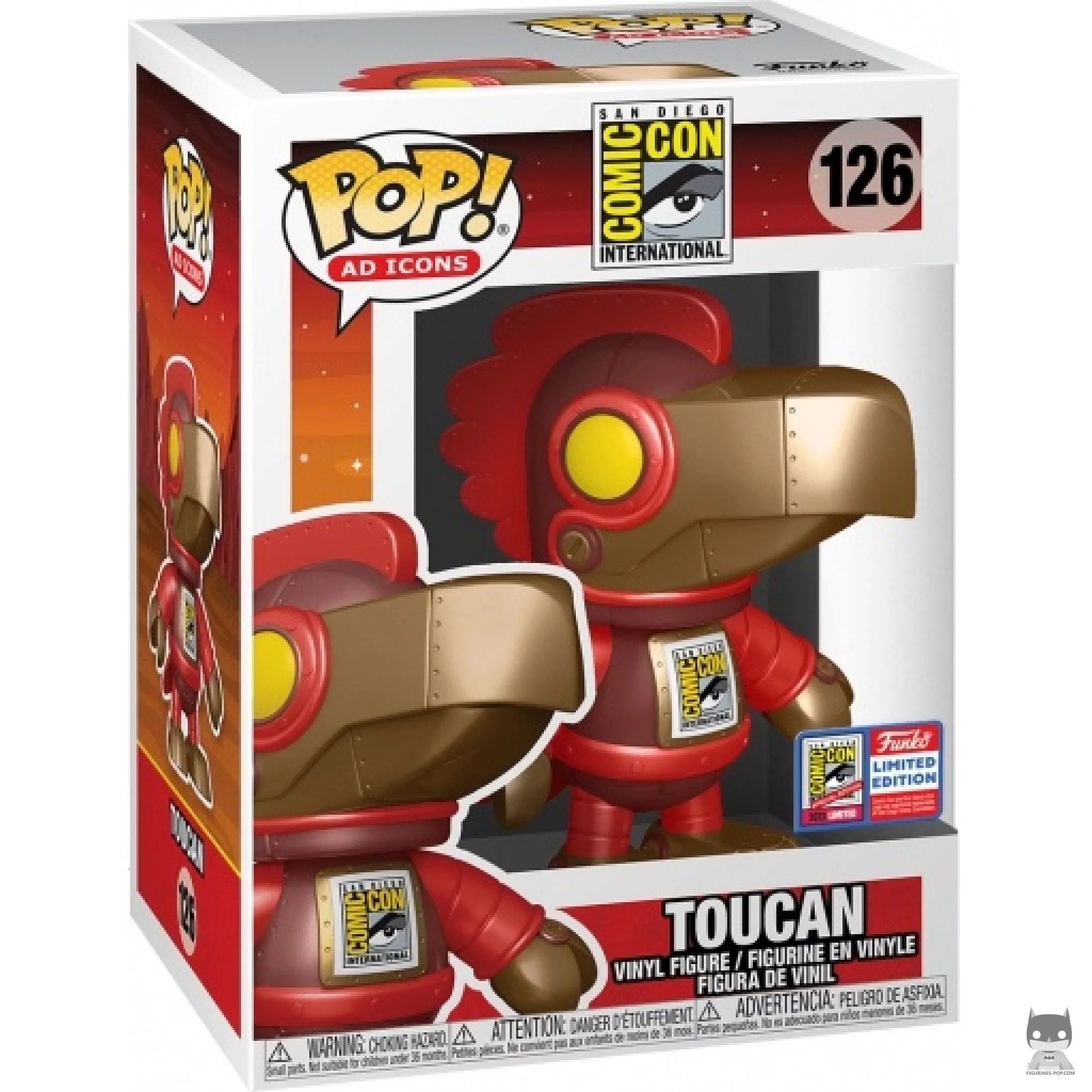 Figura Funko Pop! Tucán (Rojo) en su caja