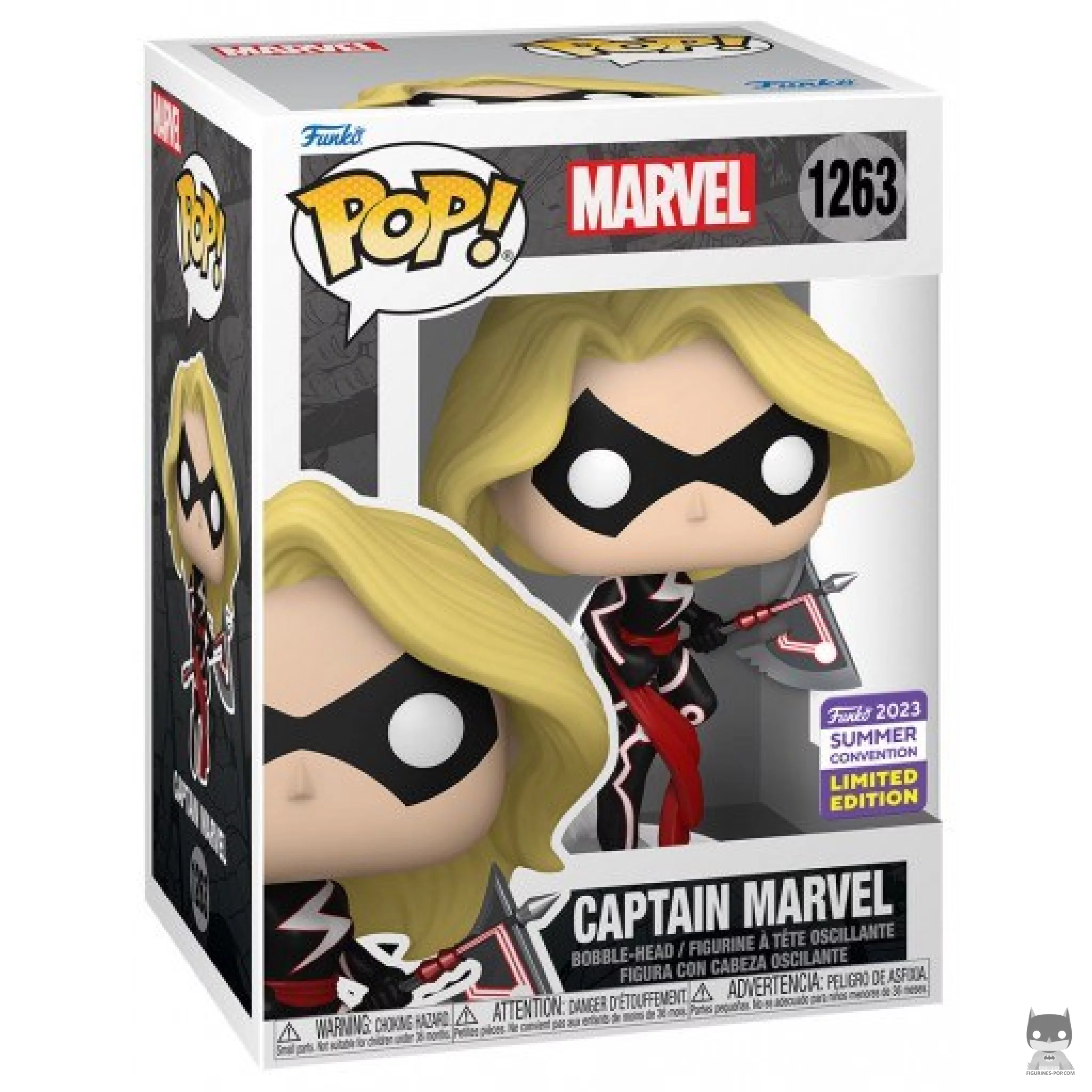 Figura Funko Pop! Capitana Marvel (Carol Danvers) en su caja