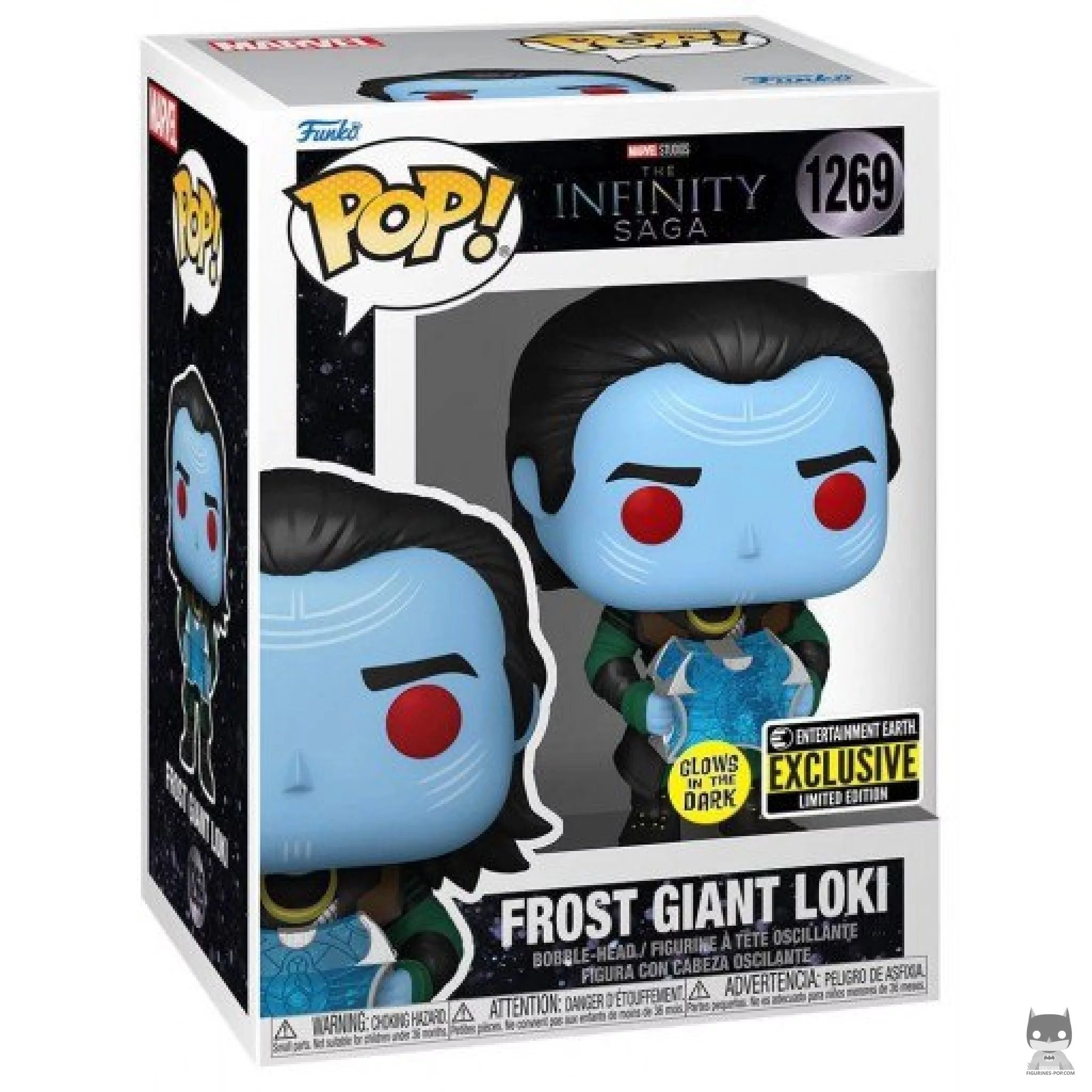 Figura Funko Pop! Loki Gigante de Hielo (Brilla en la oscuridad) en su caja