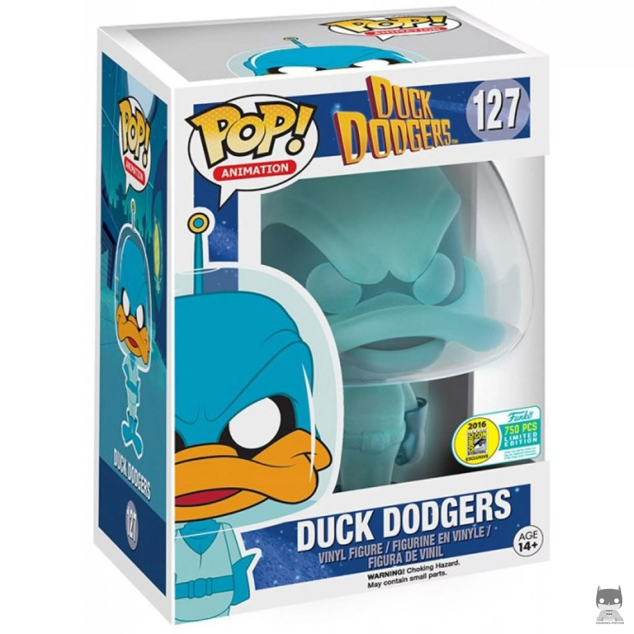 Figura Funko Pop! Duck Dodgers (Azul) en su caja
