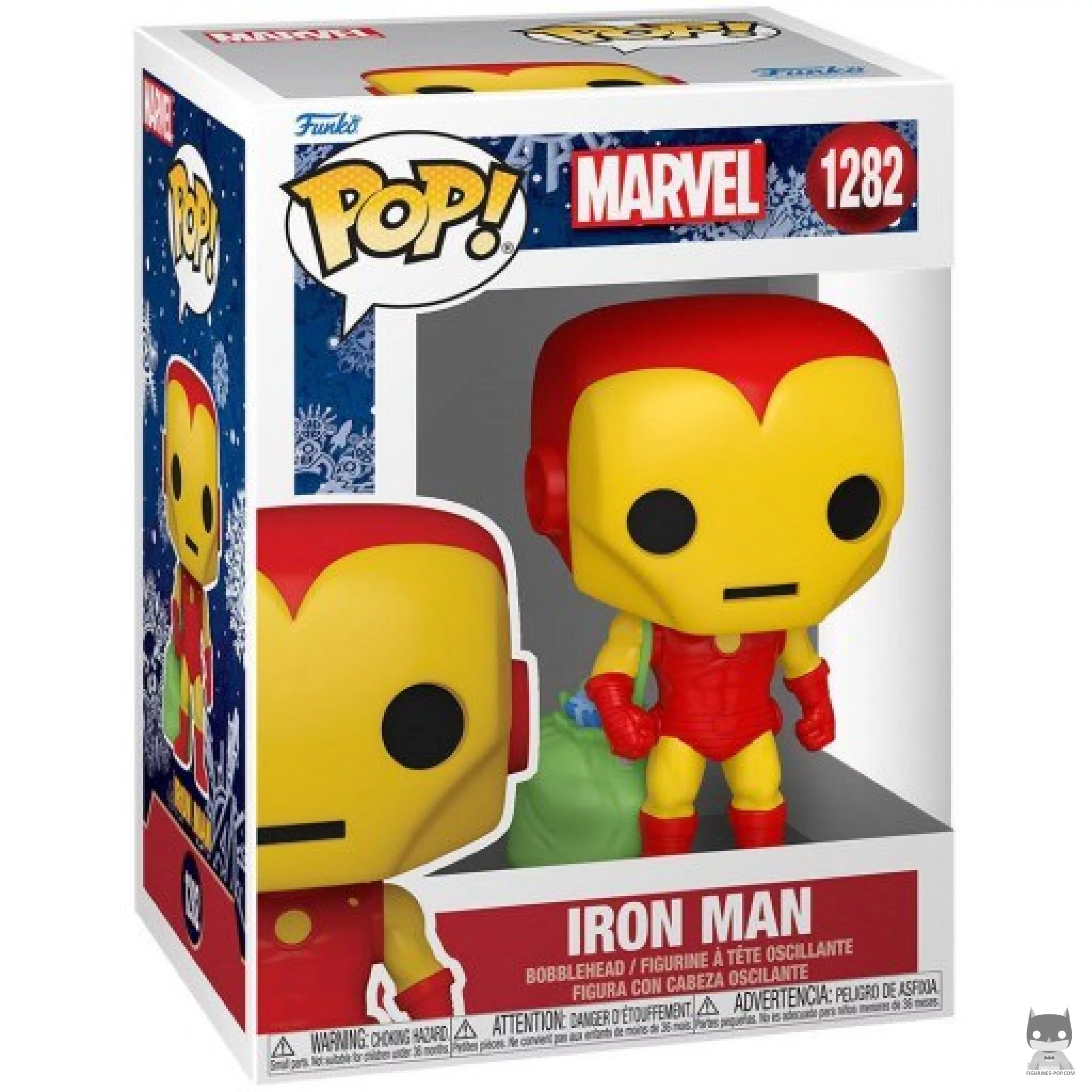 Figura Funko Pop! Iron Man (Navidad) en su caja