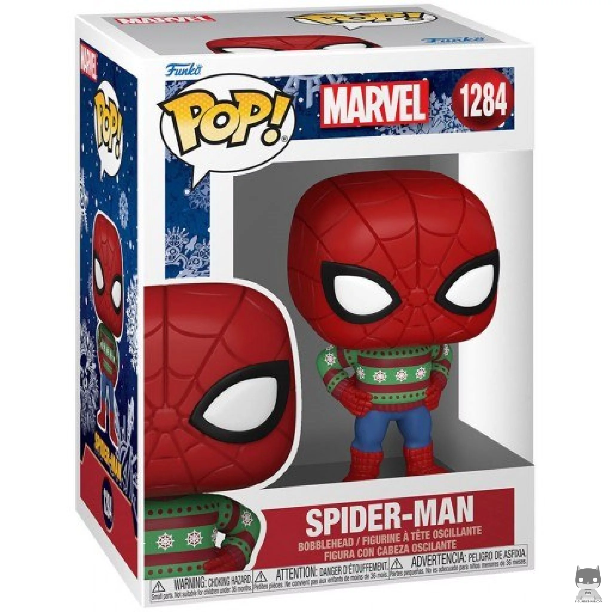 Figura Funko Pop! Spider-Man (Navidad) en su caja