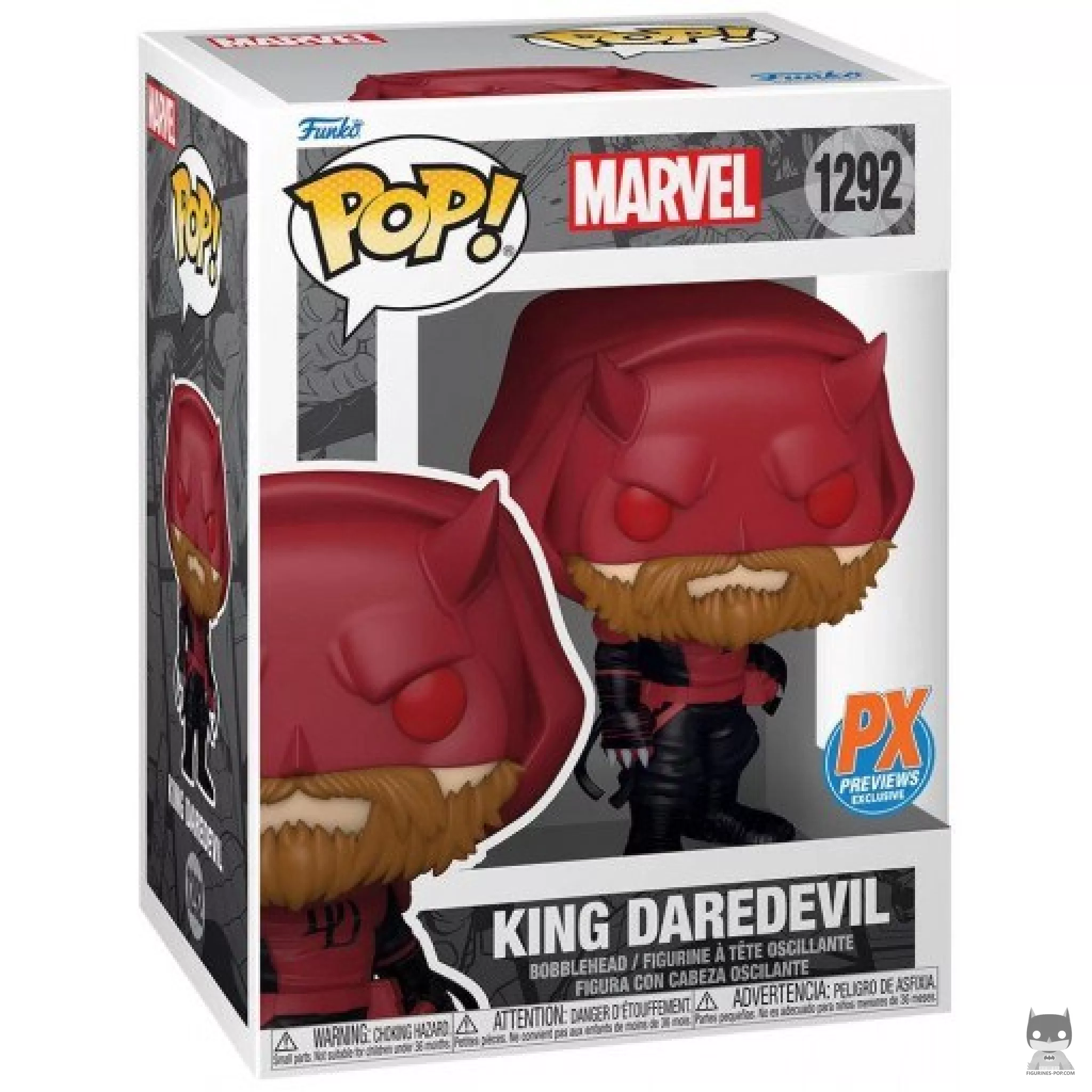 Figura Funko Pop! Rey Daredevil en su caja