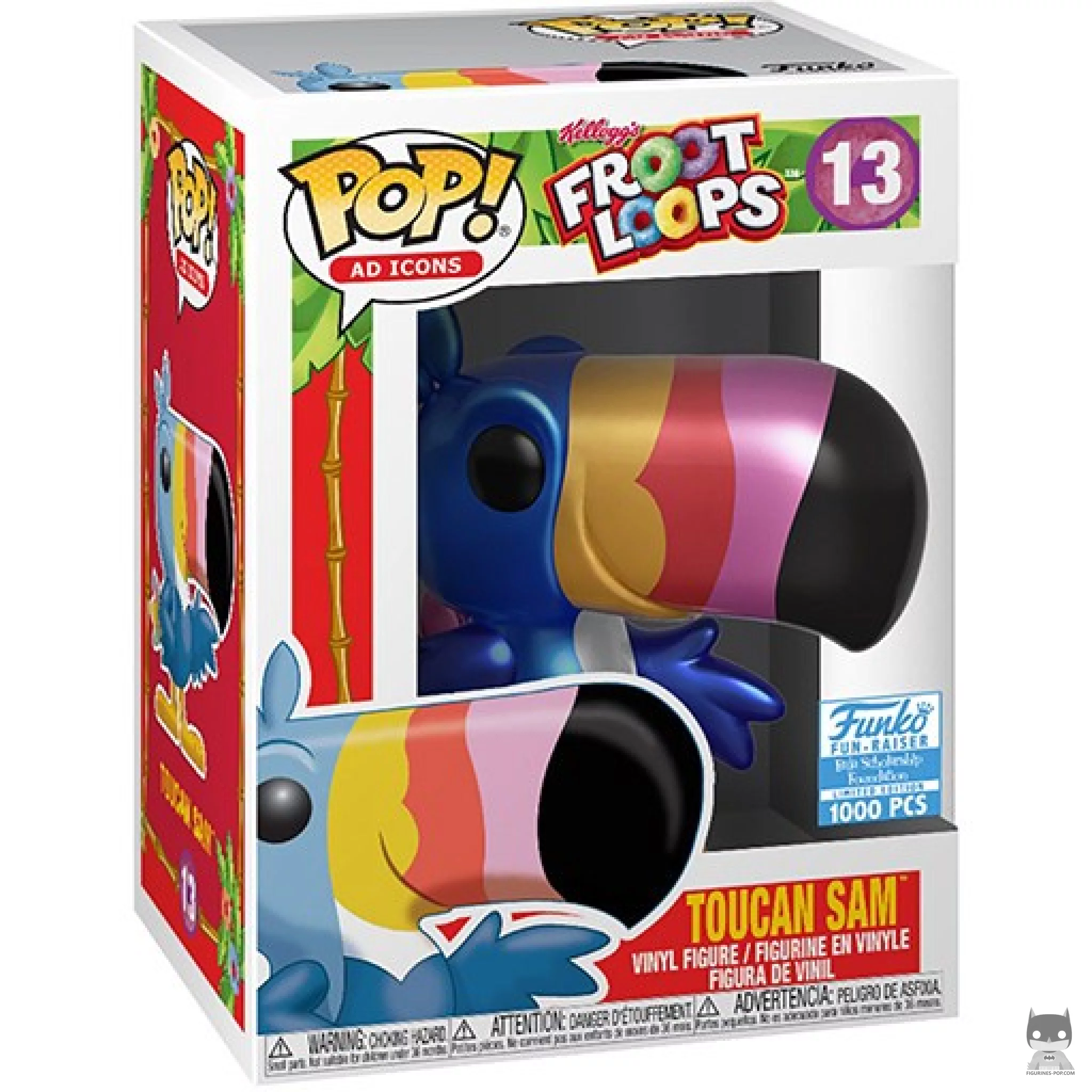 Figura Funko Pop! Toucan Sam (Metalizado) en su caja