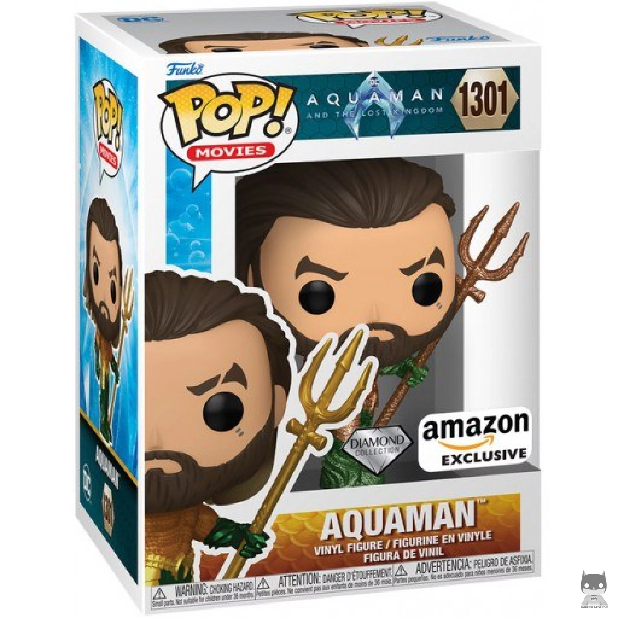 Figura Funko Pop! Aquaman (Purpurina de diamante) en su caja