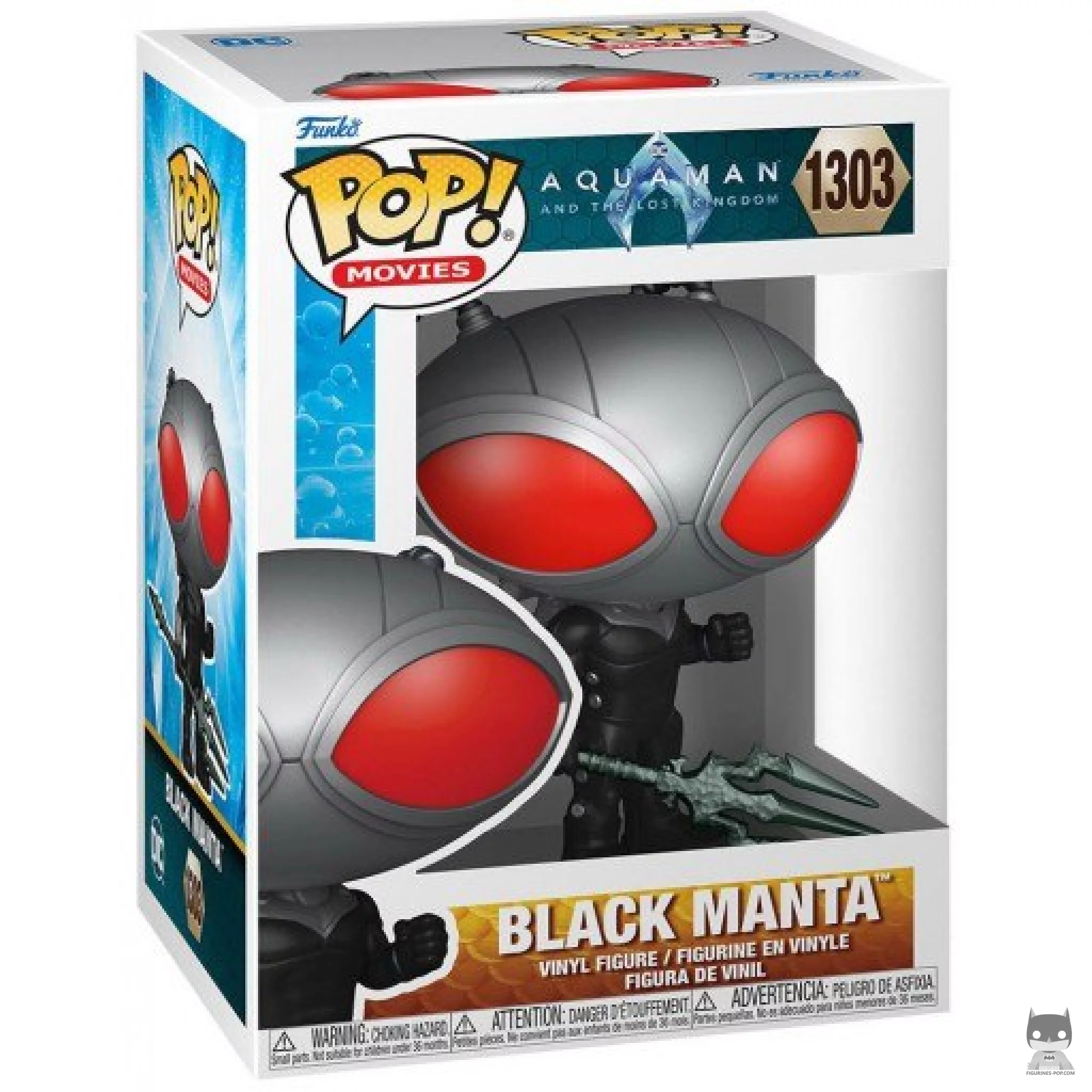 Figura Funko Pop! Black Manta en su caja