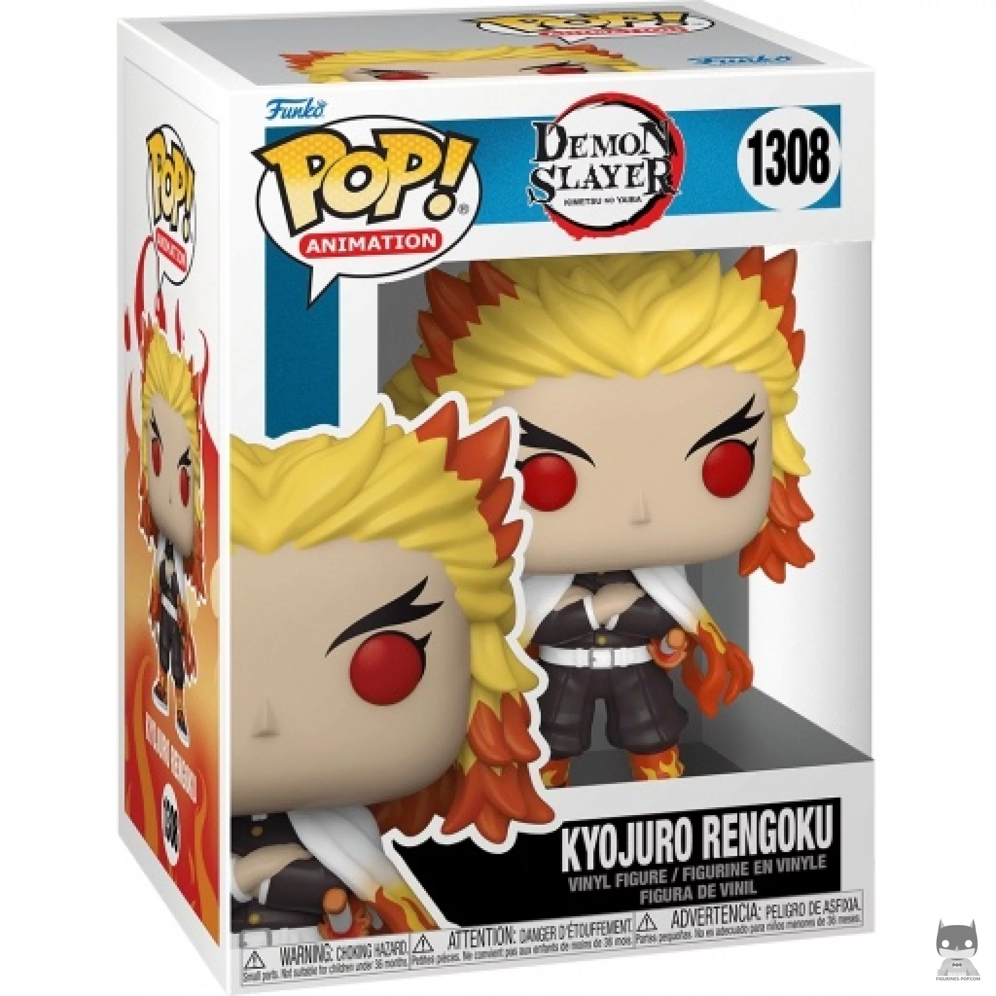 Figura Funko Pop! Kyojuro Rengoku en su caja