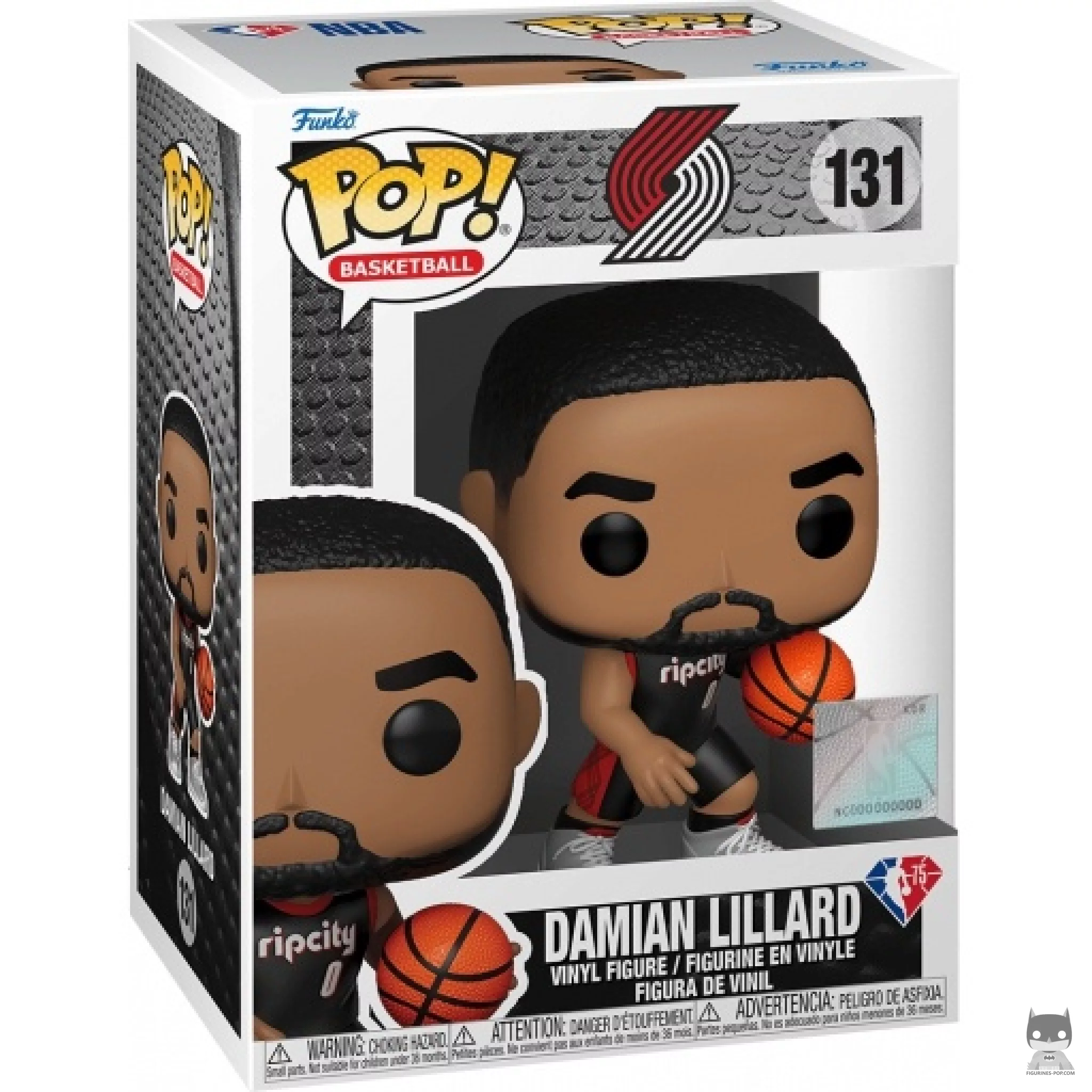 Figura Funko Pop! Damian Lillard en su caja