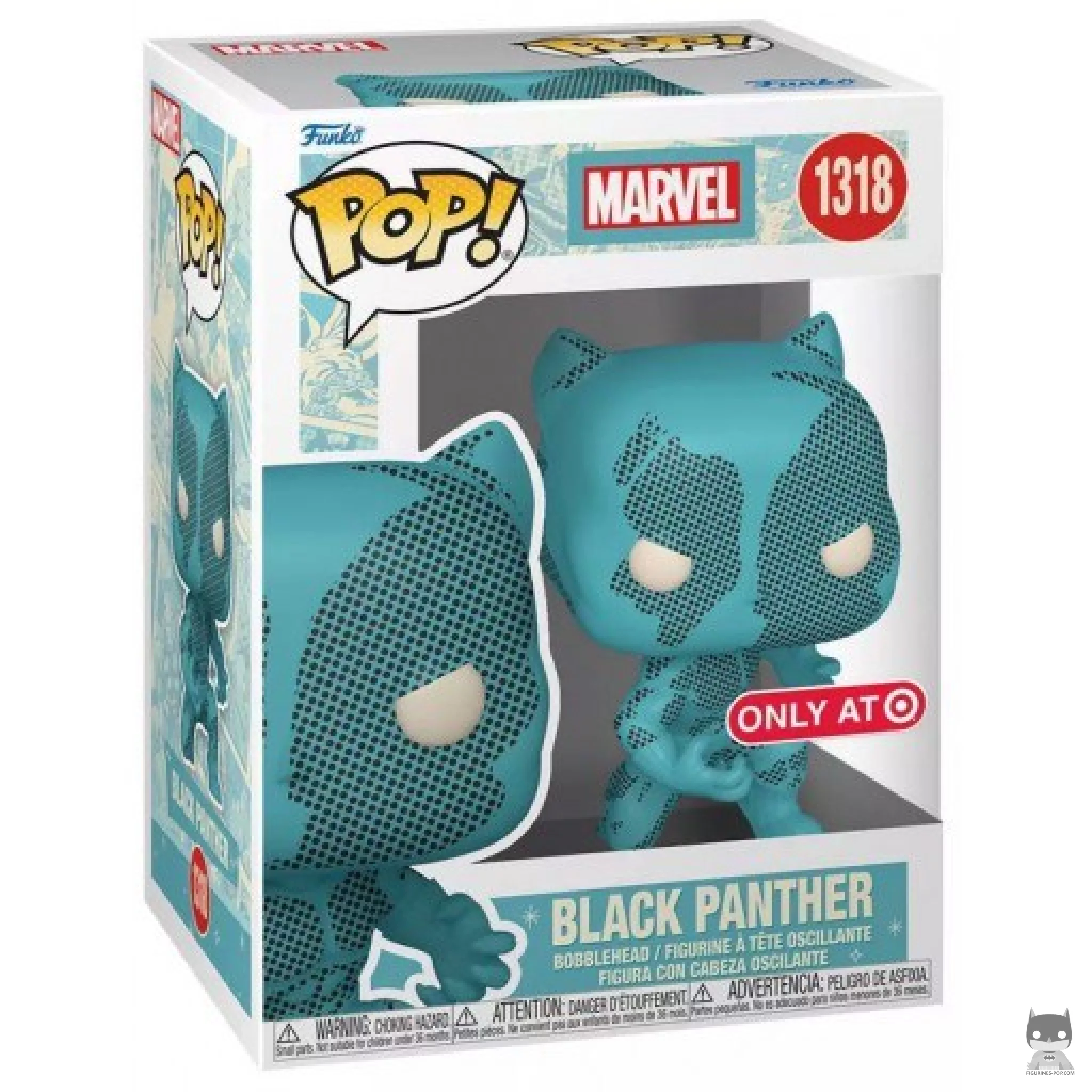 Figura Funko Pop! Black Panther (Retro Reimagined) en su caja