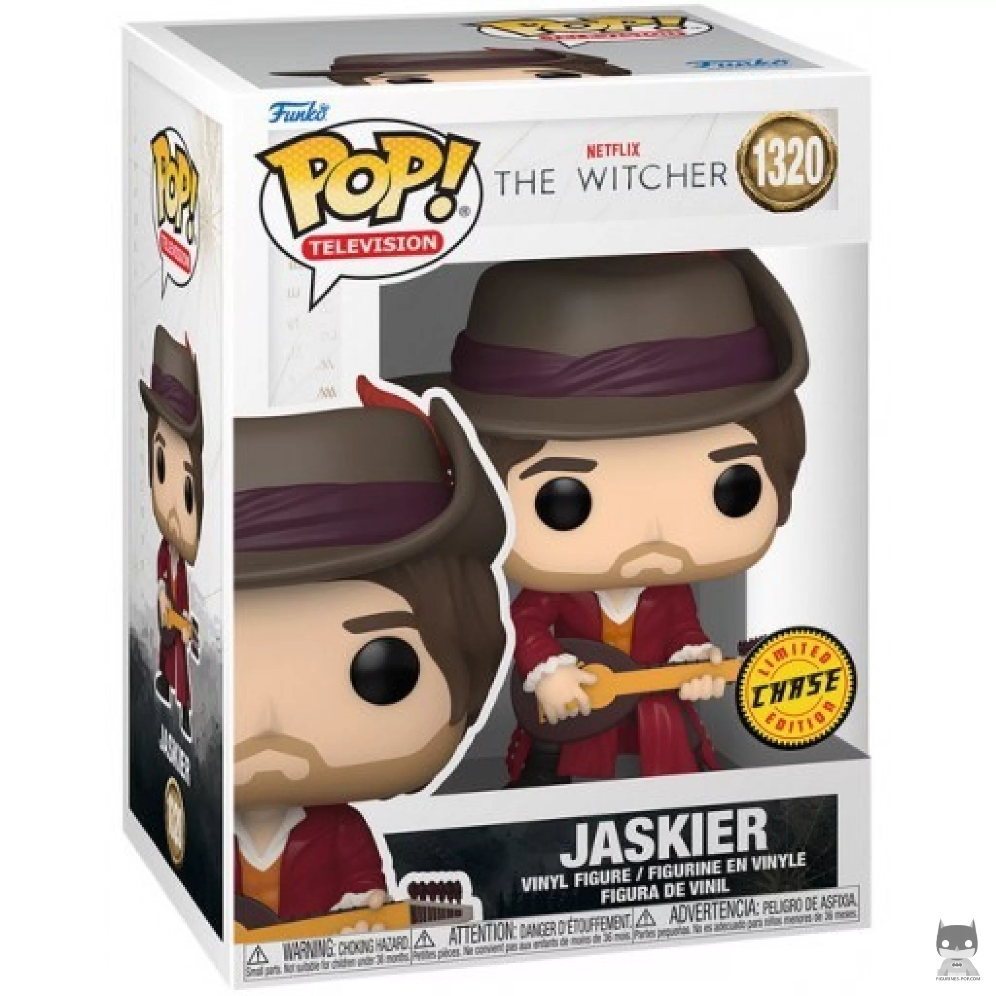 Figura Funko Pop! Jaskier (Chase) en su caja