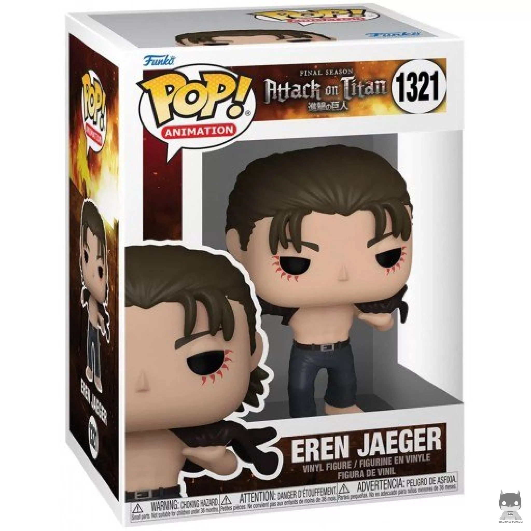 Figura Funko Pop! Eren Jaeger en su caja