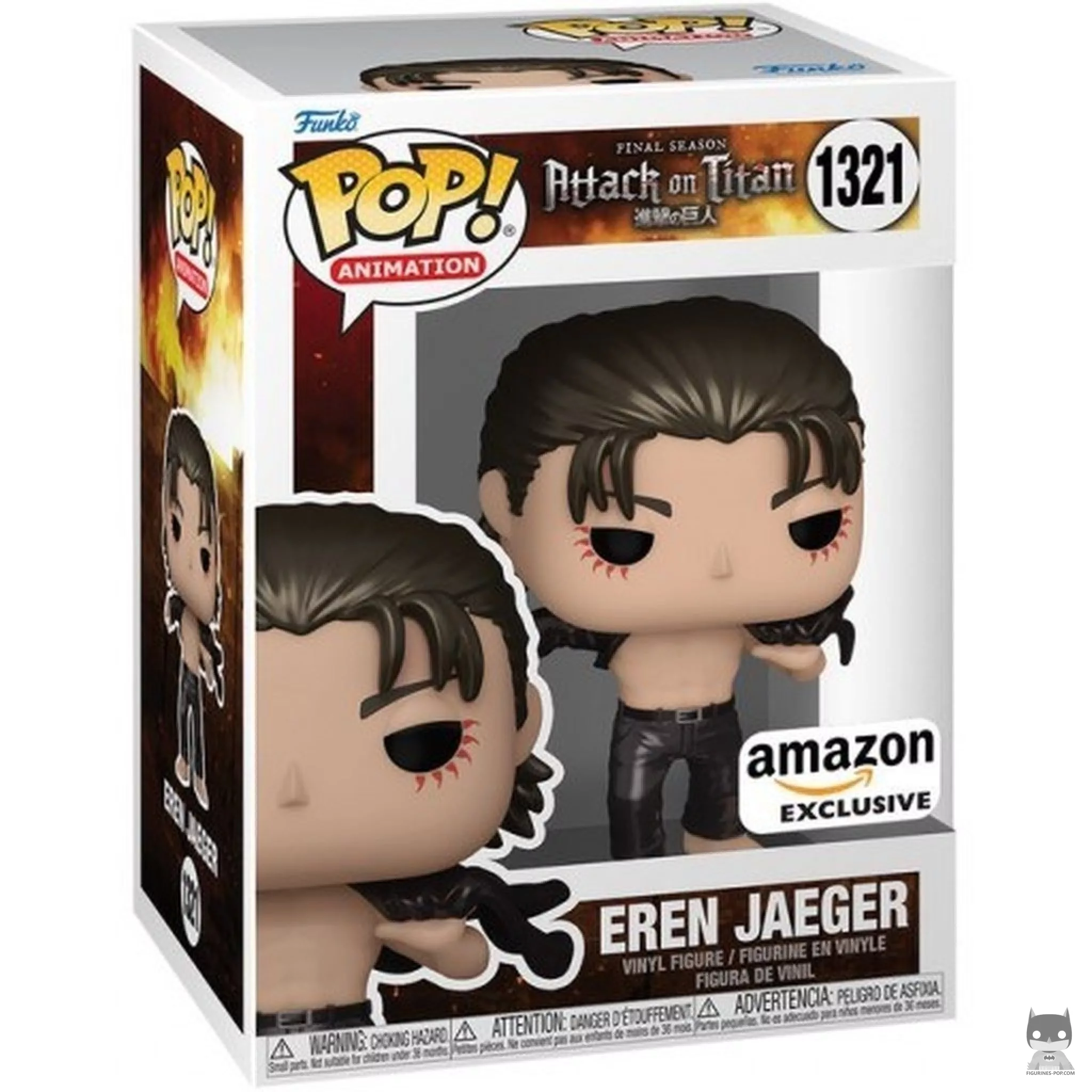 Figura Funko Pop! Eren Jaeger (Metalizado) en su caja