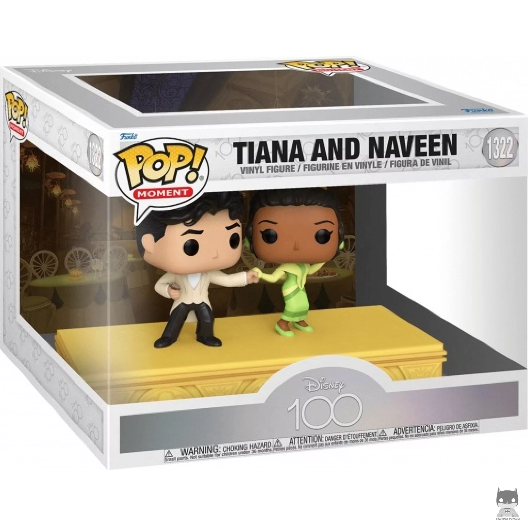 Figura Funko Pop! Tiana & Naveen en su caja
