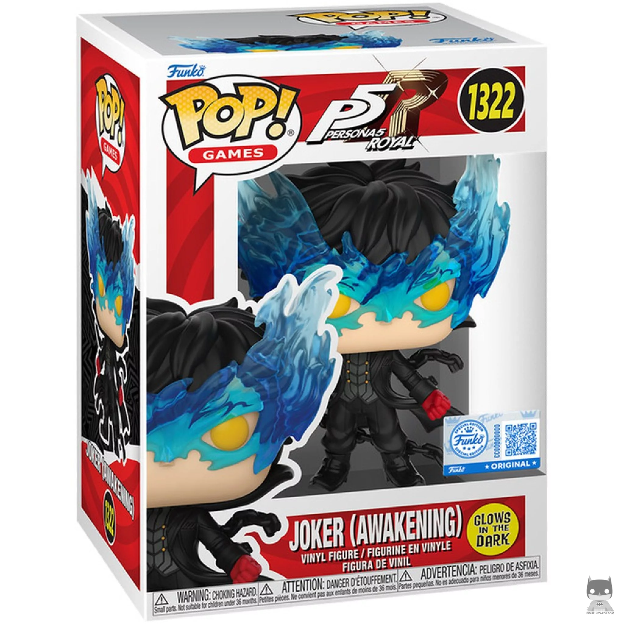 Figura Funko Pop! Joker (Despertar & Brilla en la oscuridad) en su caja