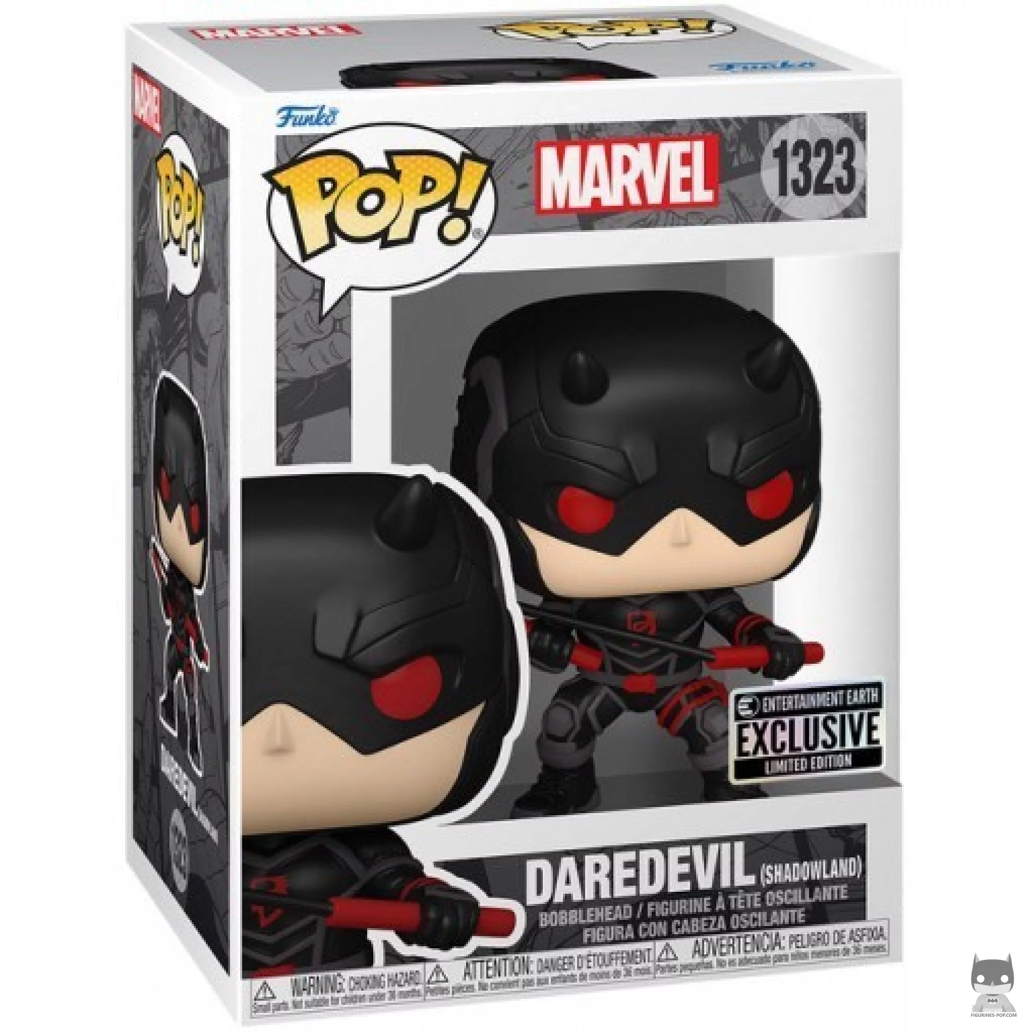 Figura Funko Pop! Daredevil (Shadowland) en su caja