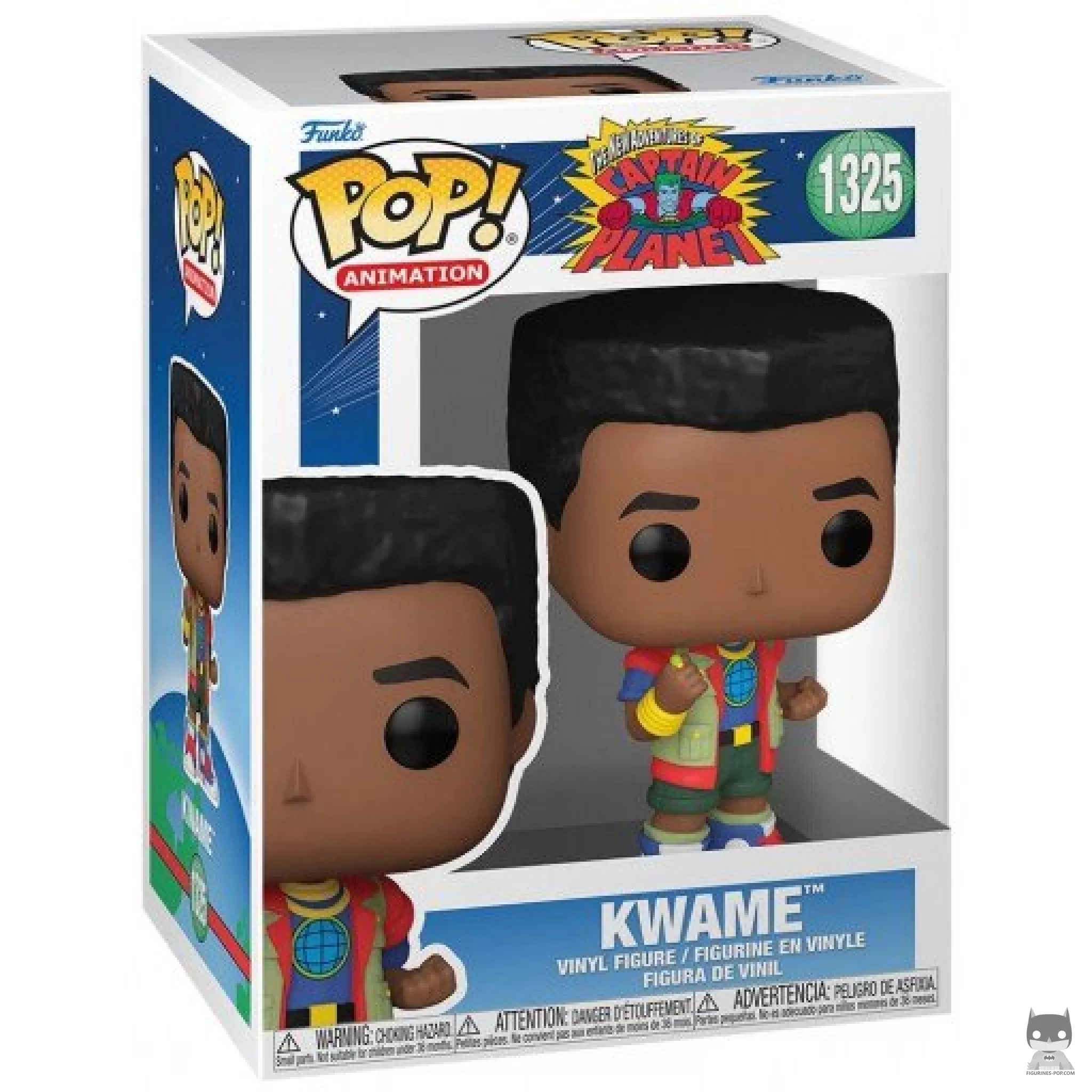 Figura Funko Pop! Kwame en su caja