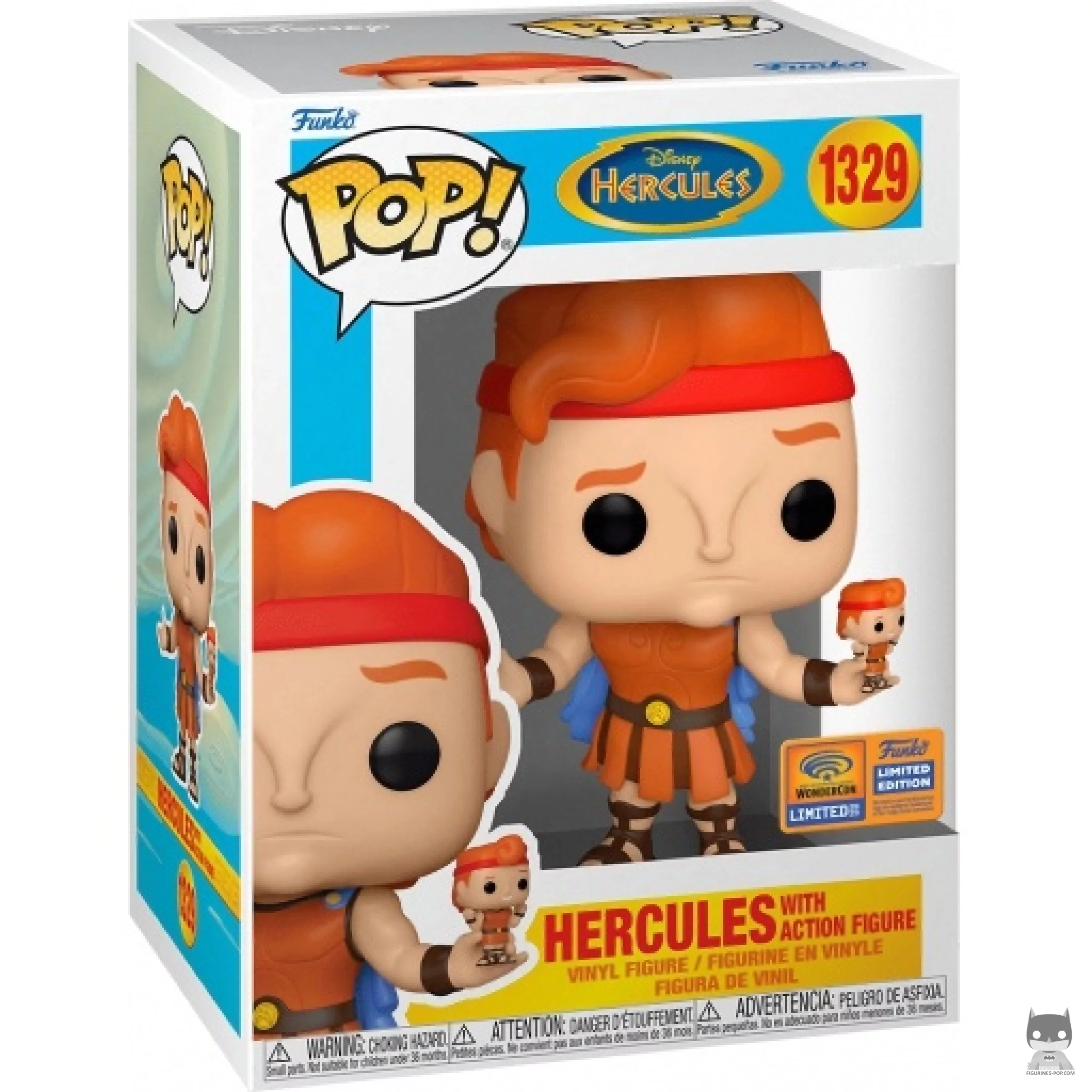 Figura Funko Pop! Hércules con figura de acción en su caja