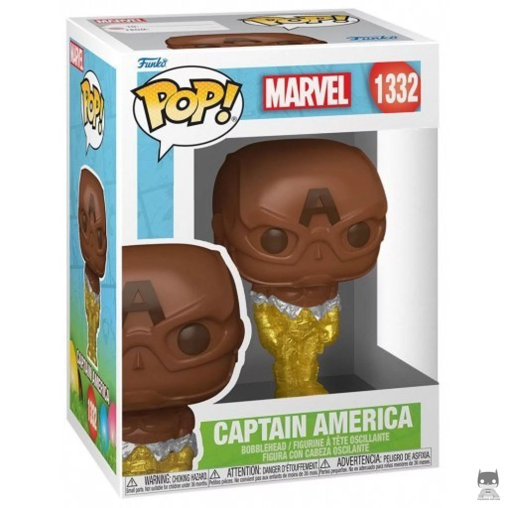 Figura Funko Pop! Capitán América (Chocolate) en su caja