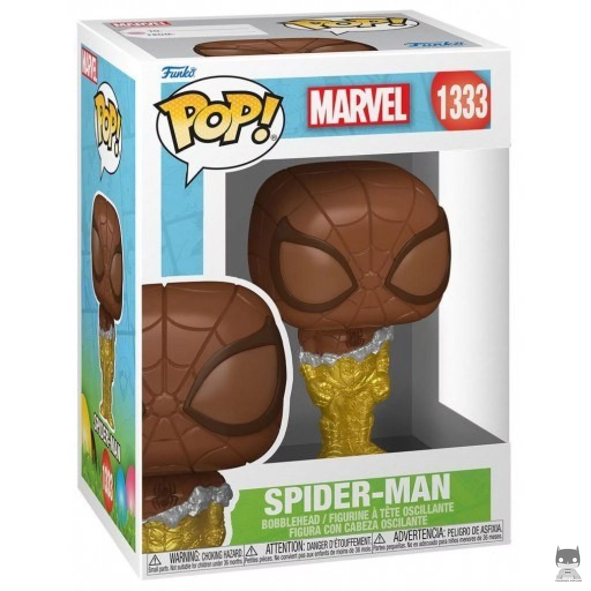 Figura Funko Pop! Spider-Man (Chocolate) en su caja