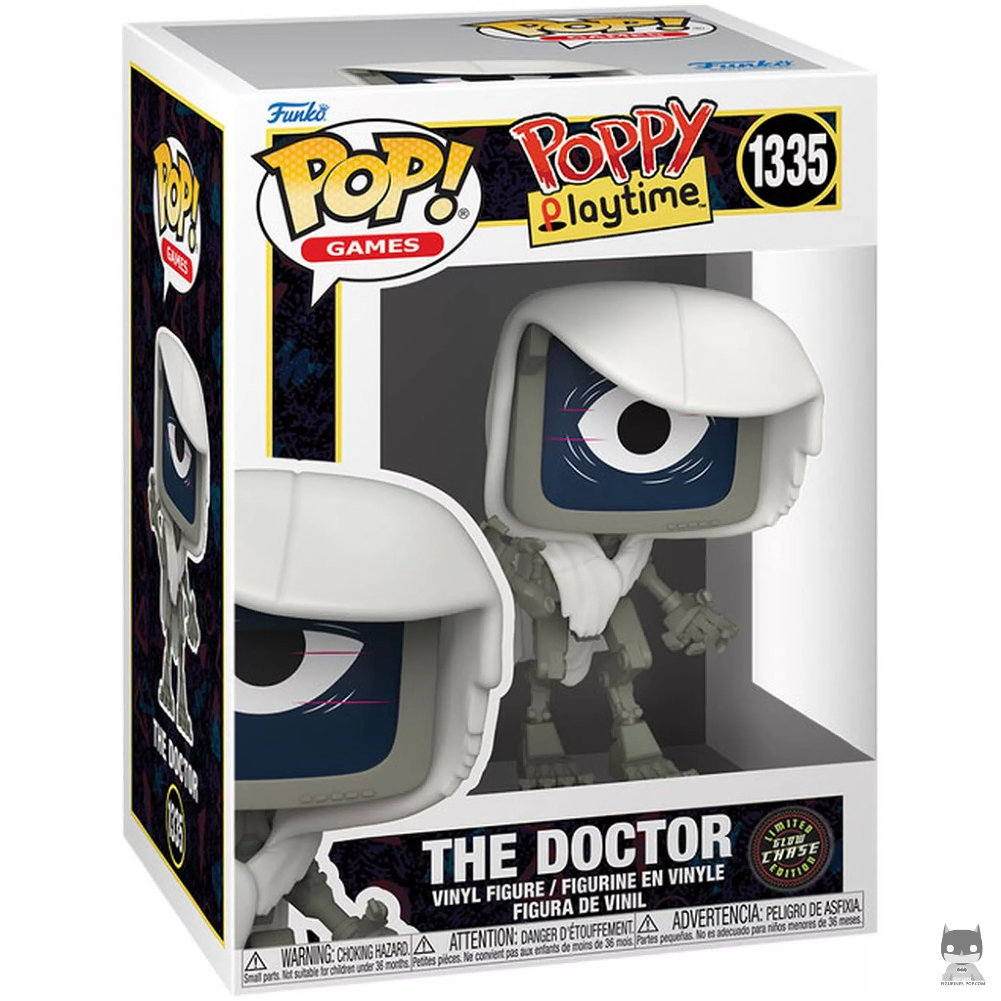 Figura Funko Pop! The Doctor (Chase & Brilla en la oscuridad) en su caja