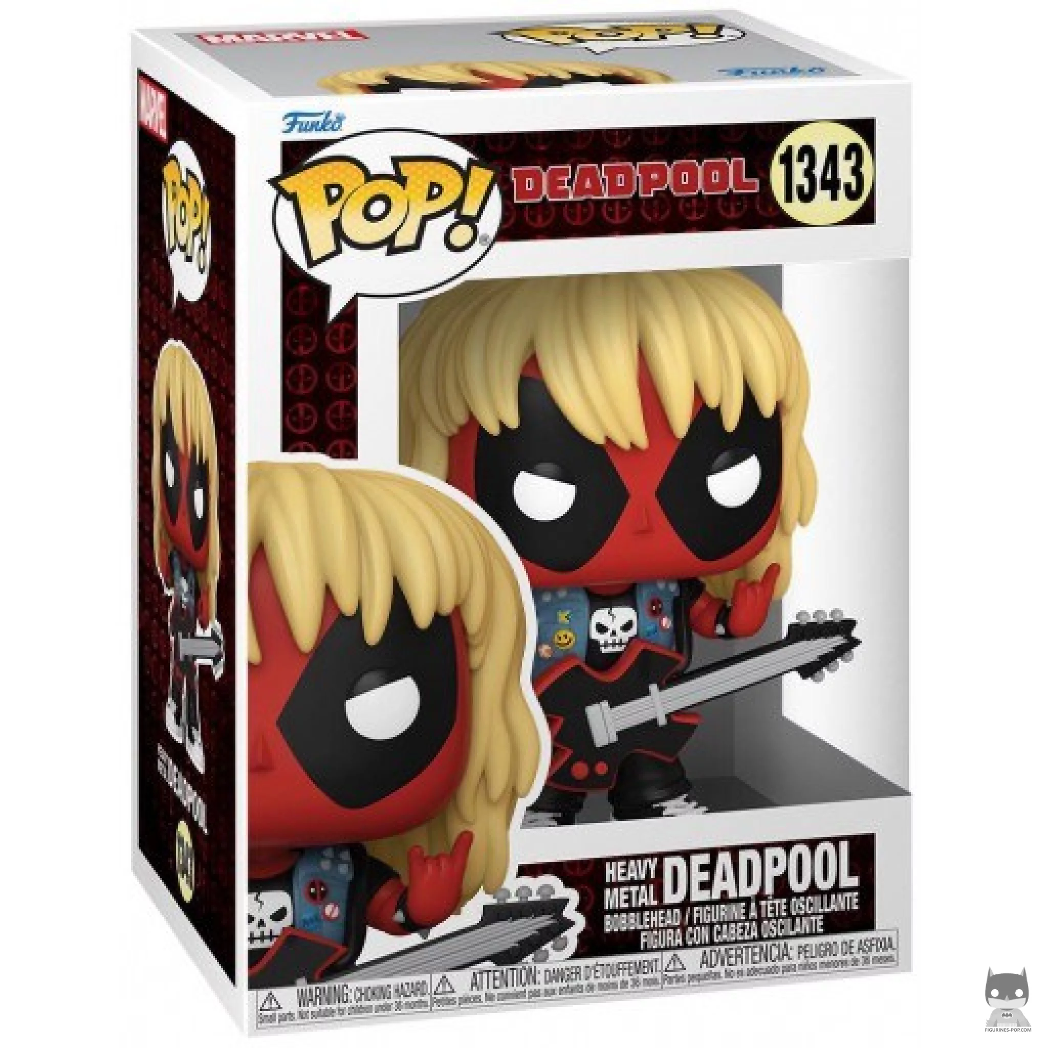Figura Funko Pop! Deadpool heavy metal en su caja