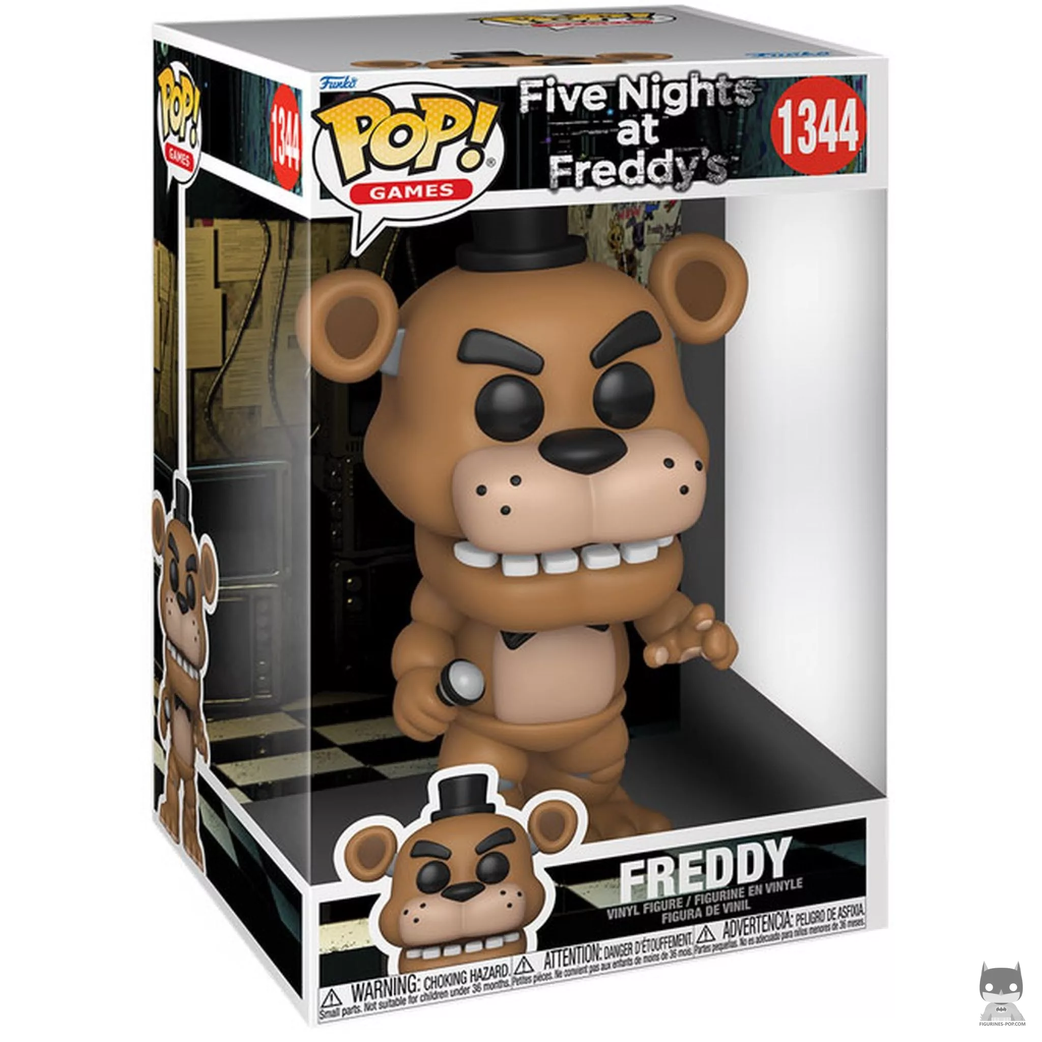 Figura Funko Pop! Freddy Fazbear (Supersized) en su caja