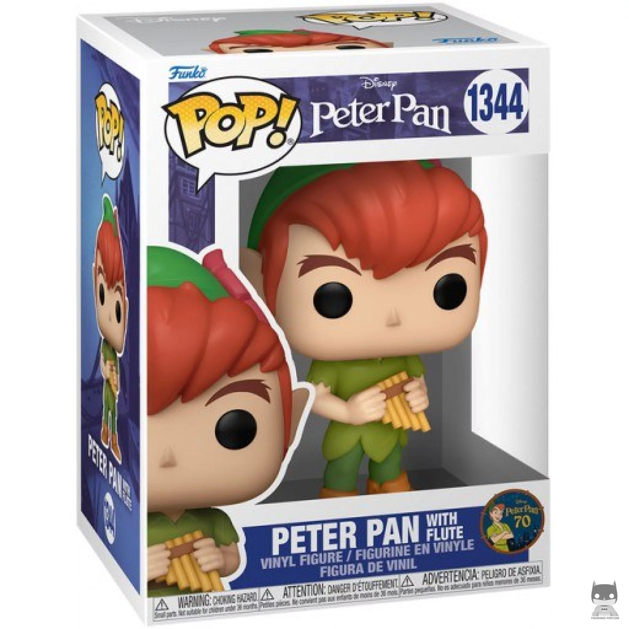 Figura Funko Pop! Peter Pan con flauta en su caja