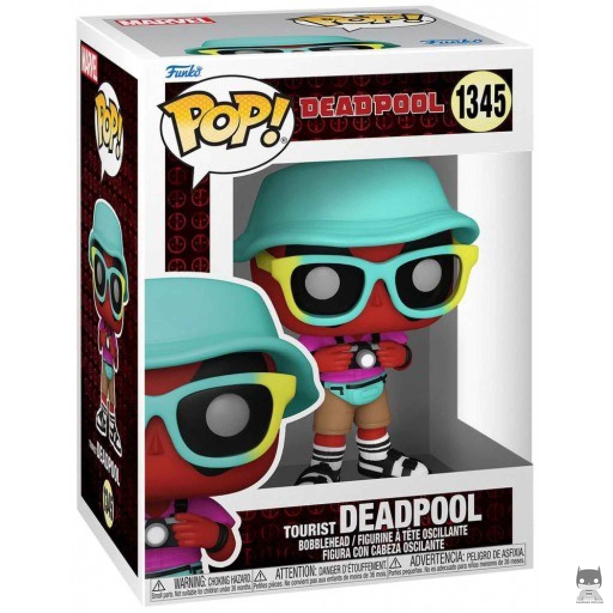Figura Funko Pop! Deadpool turista en su caja