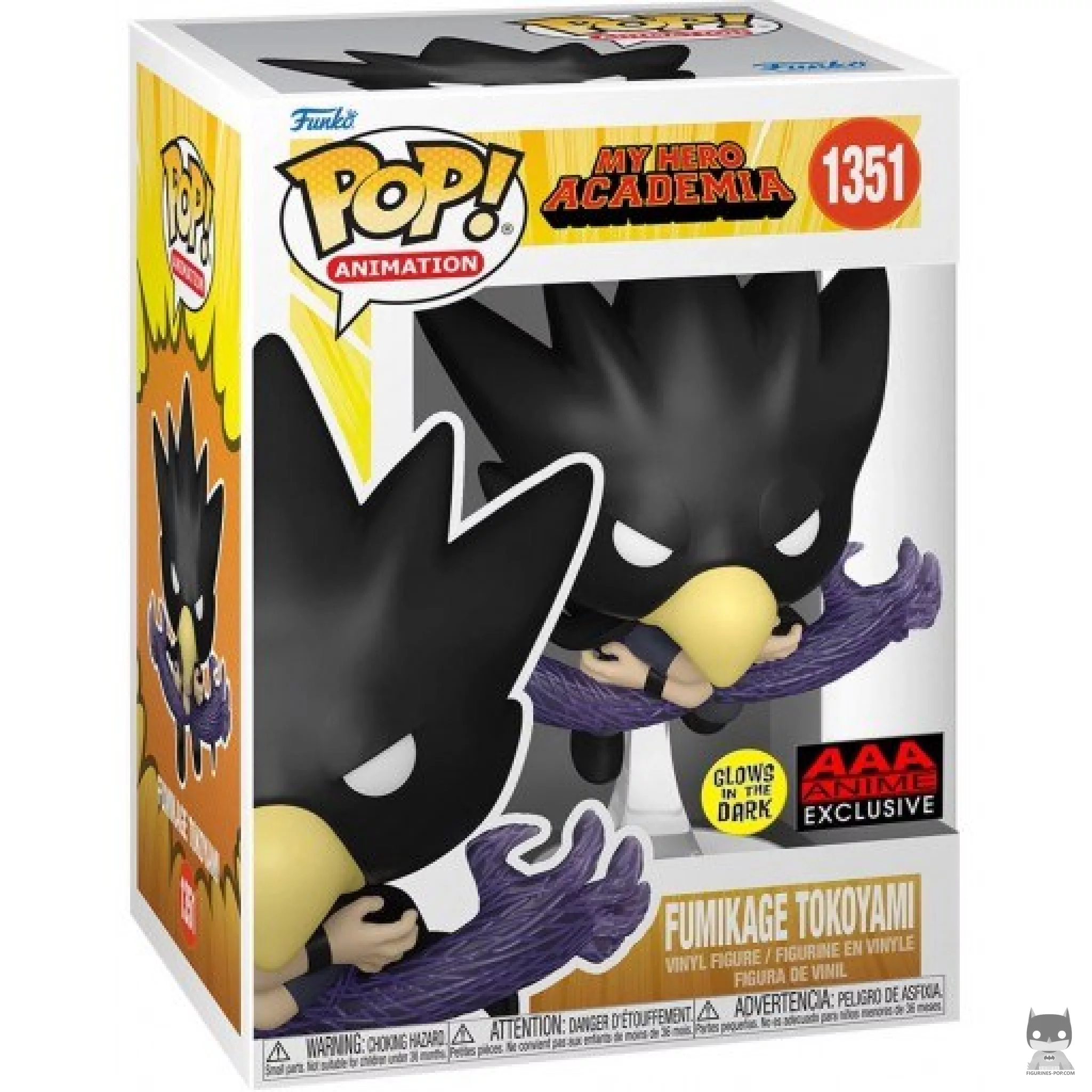 Figura Funko Pop! Fumikage Tokoyami (Brilla en la oscuridad) en su caja
