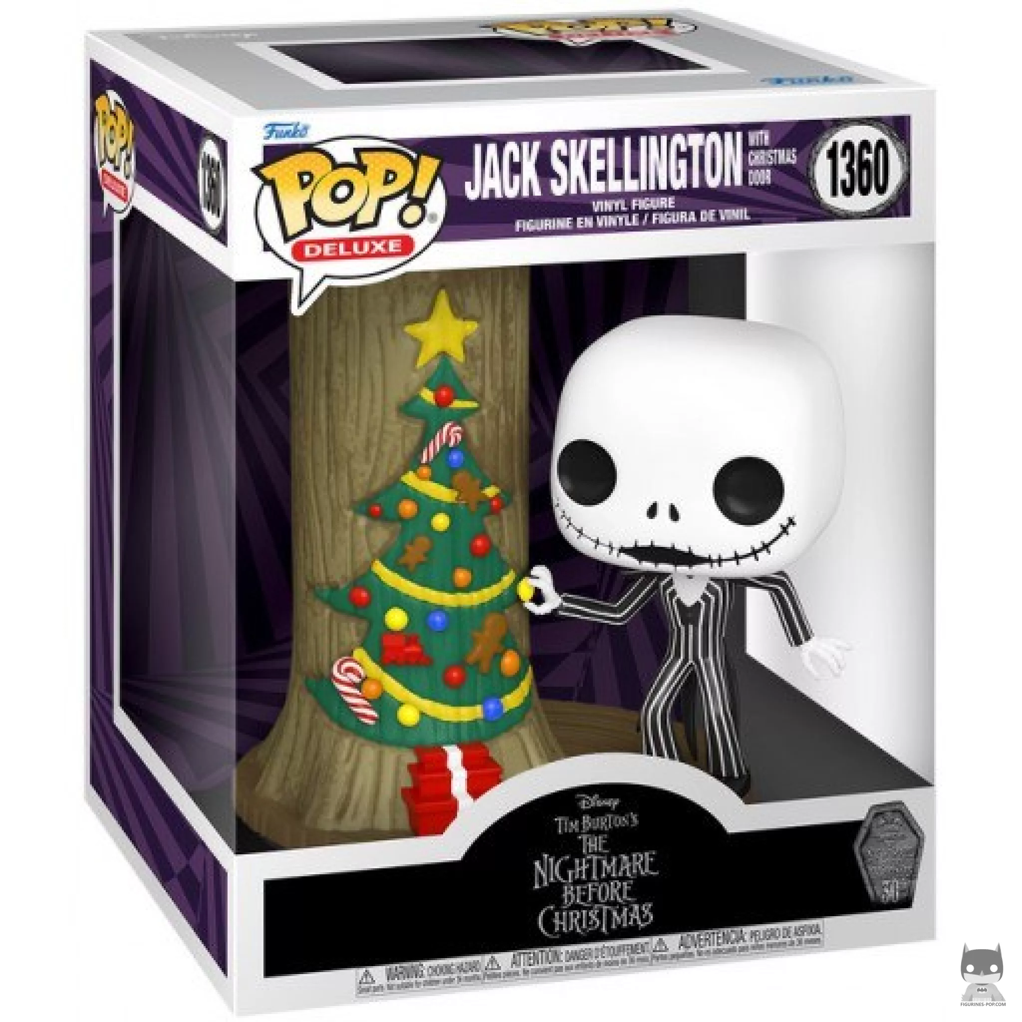 Figura Funko Pop! Jack Skellington con la puerta de Navidad en su caja