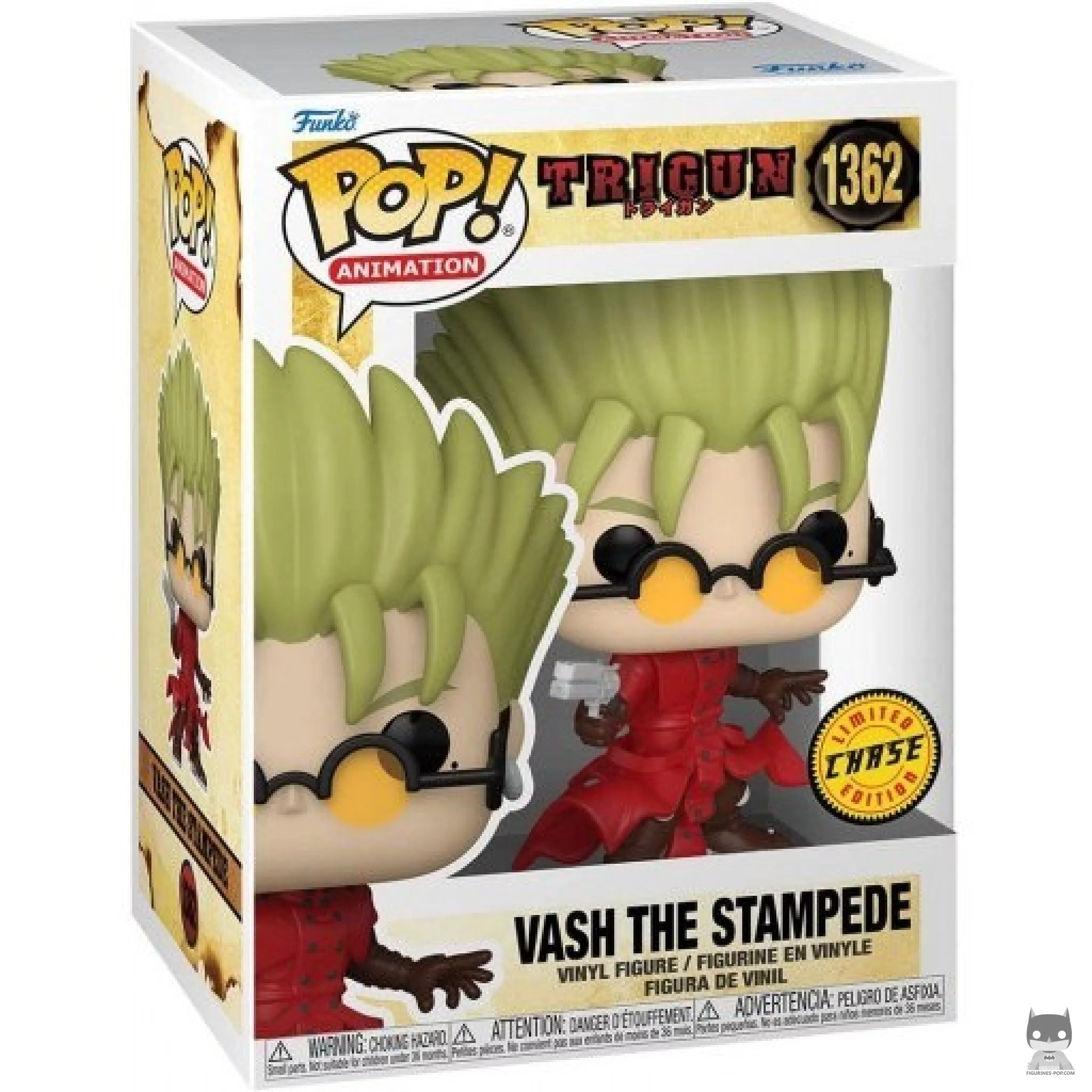 Figura Funko Pop! Vash the Stampede (Chase) en su caja