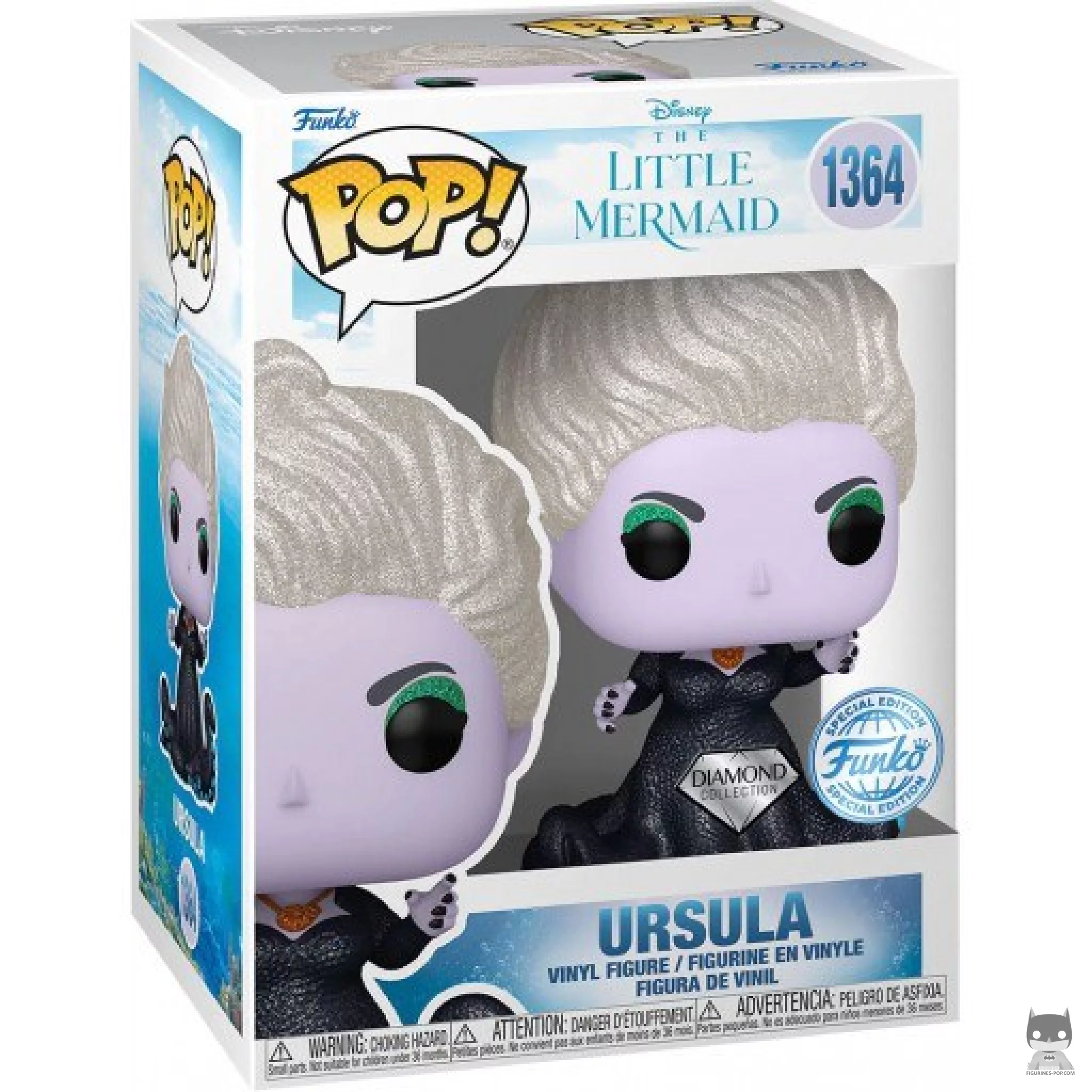 Figura Funko Pop! Úrsula (Purpurina de diamante) en su caja