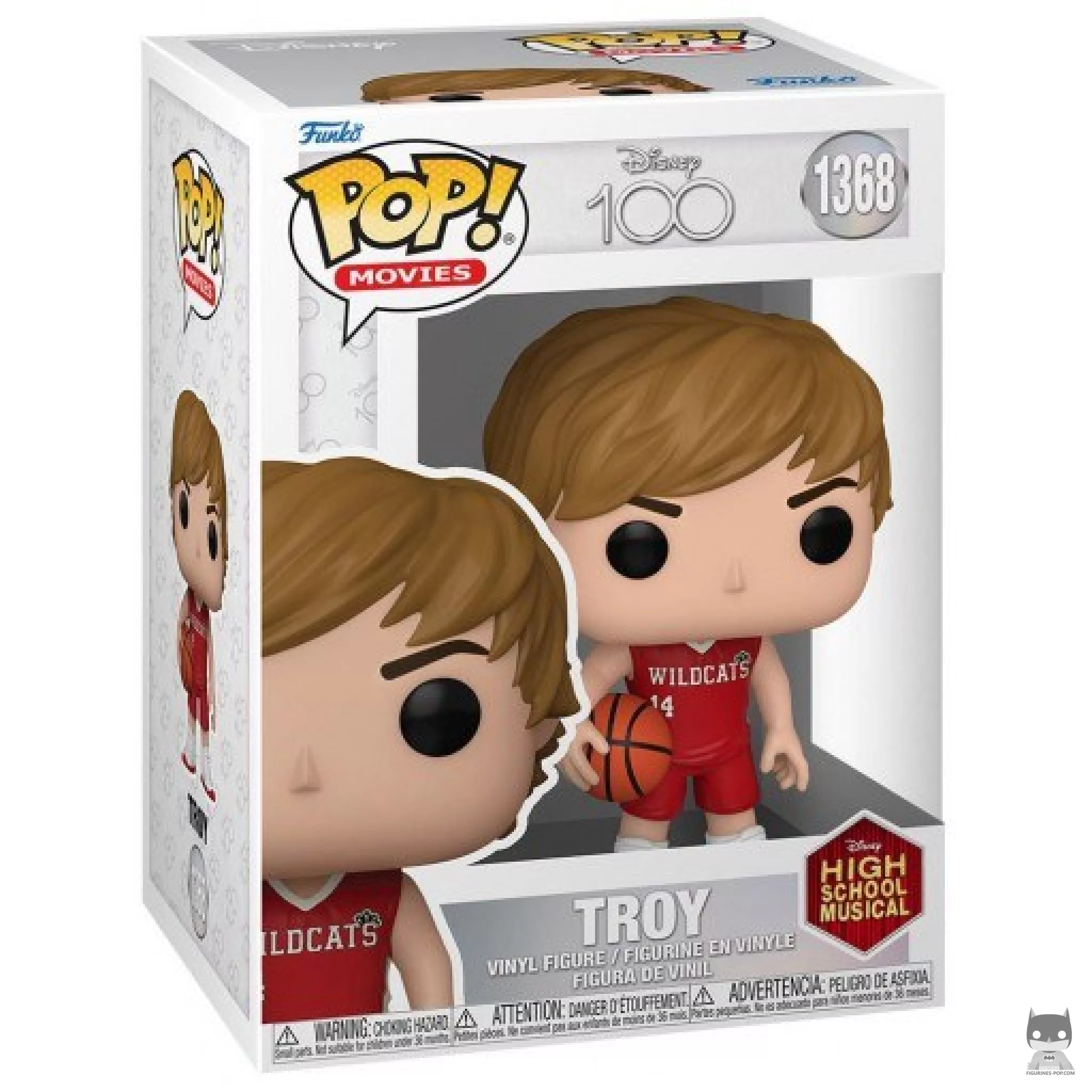 Figura Funko Pop! Troy (High School Musical) en su caja