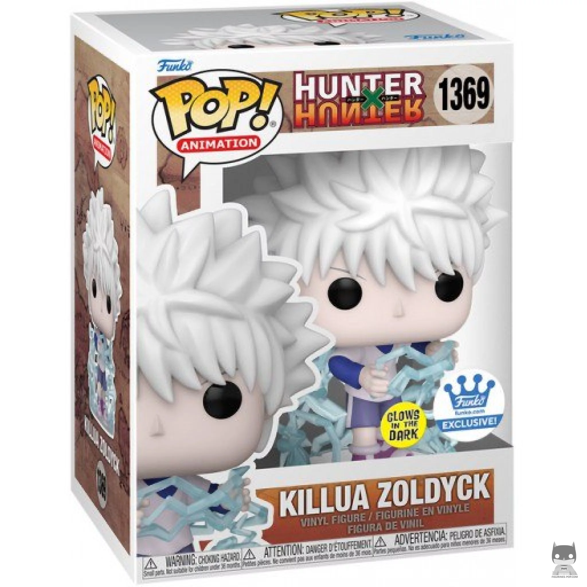 Figura Funko Pop! Killua Zoldyck (Brilla en la oscuridad) en su caja