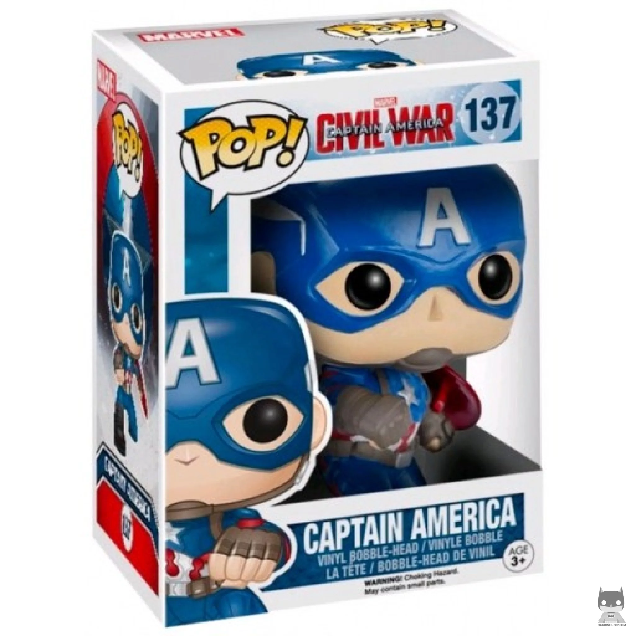 Figura Funko Pop! Capitán América en su caja