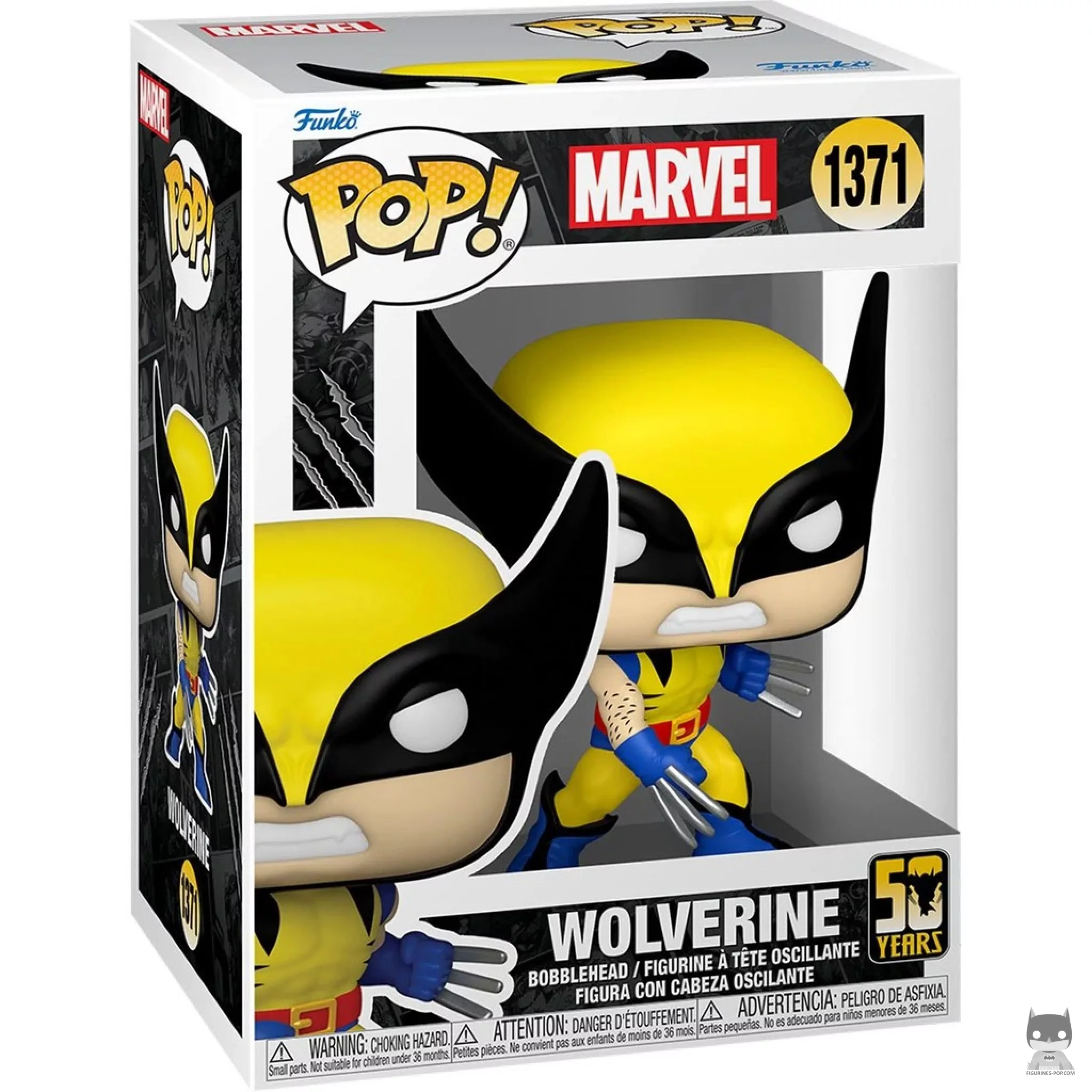 Figura Funko Pop! Lobezno (Traje clásico) en su caja