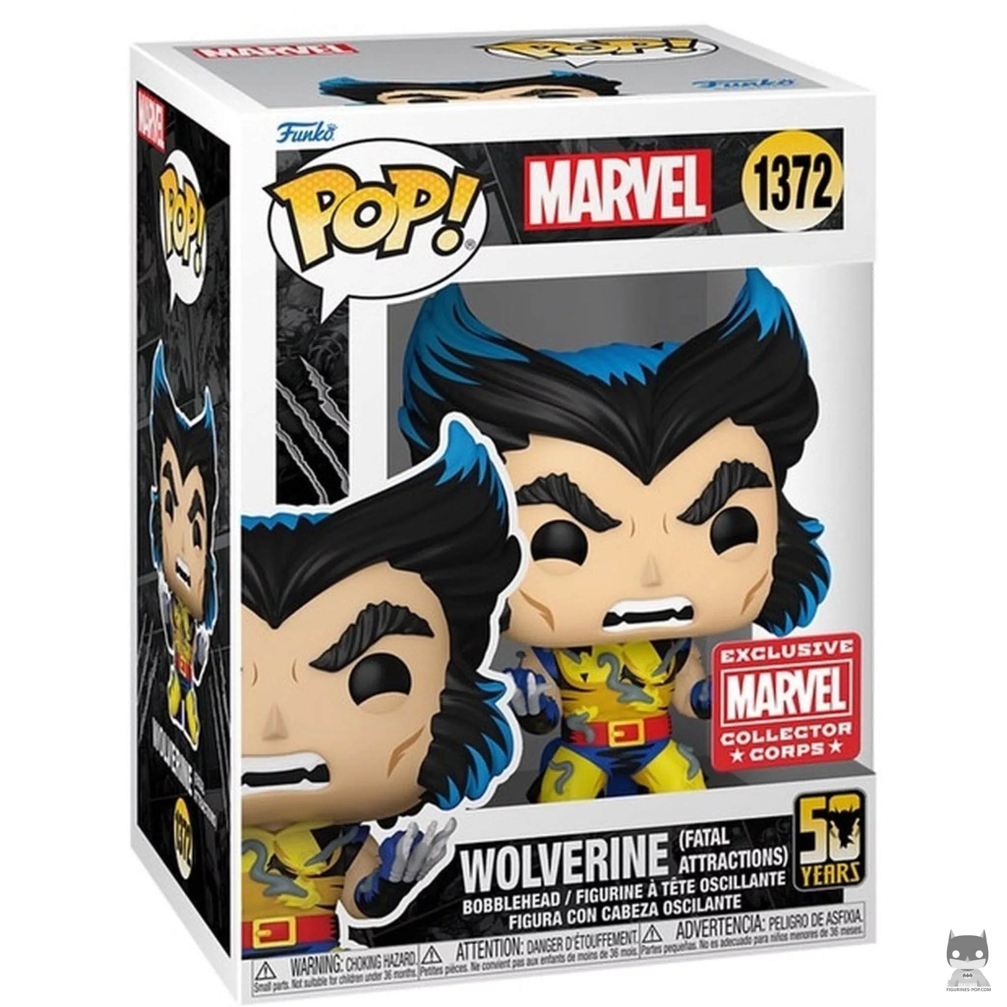 Figura Funko Pop! Lobezno (Fatal Attractions) en su caja
