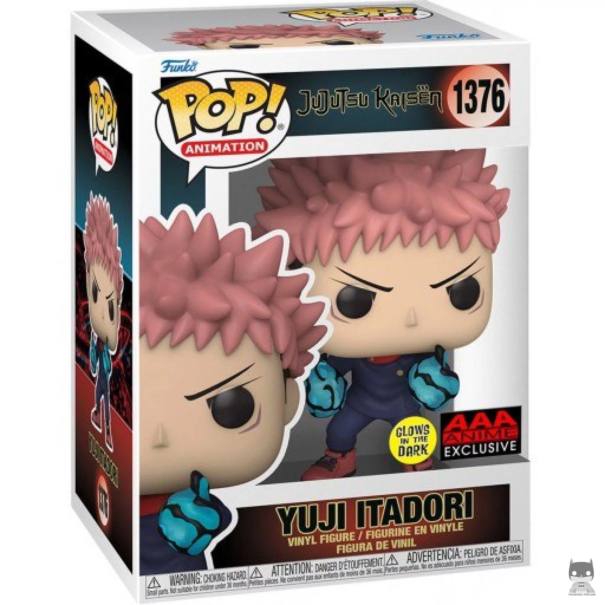 Figura Funko Pop! Yuji Itadori (Brilla en la oscuridad) en su caja