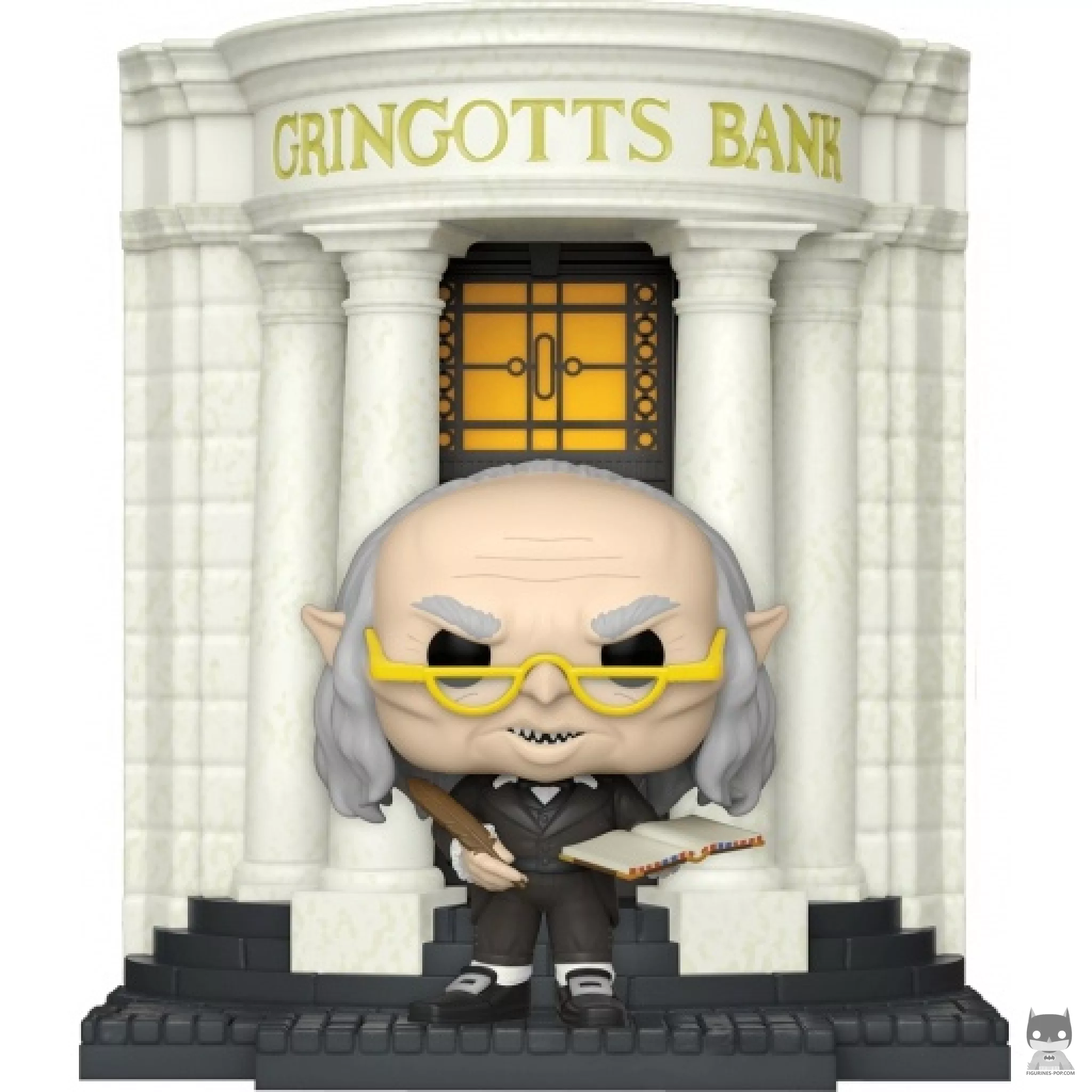Figura Funko Pop! Jefe de los duendes de Gringotts con el banco Gringotts (Callejón Diagon) (Harry Potter)