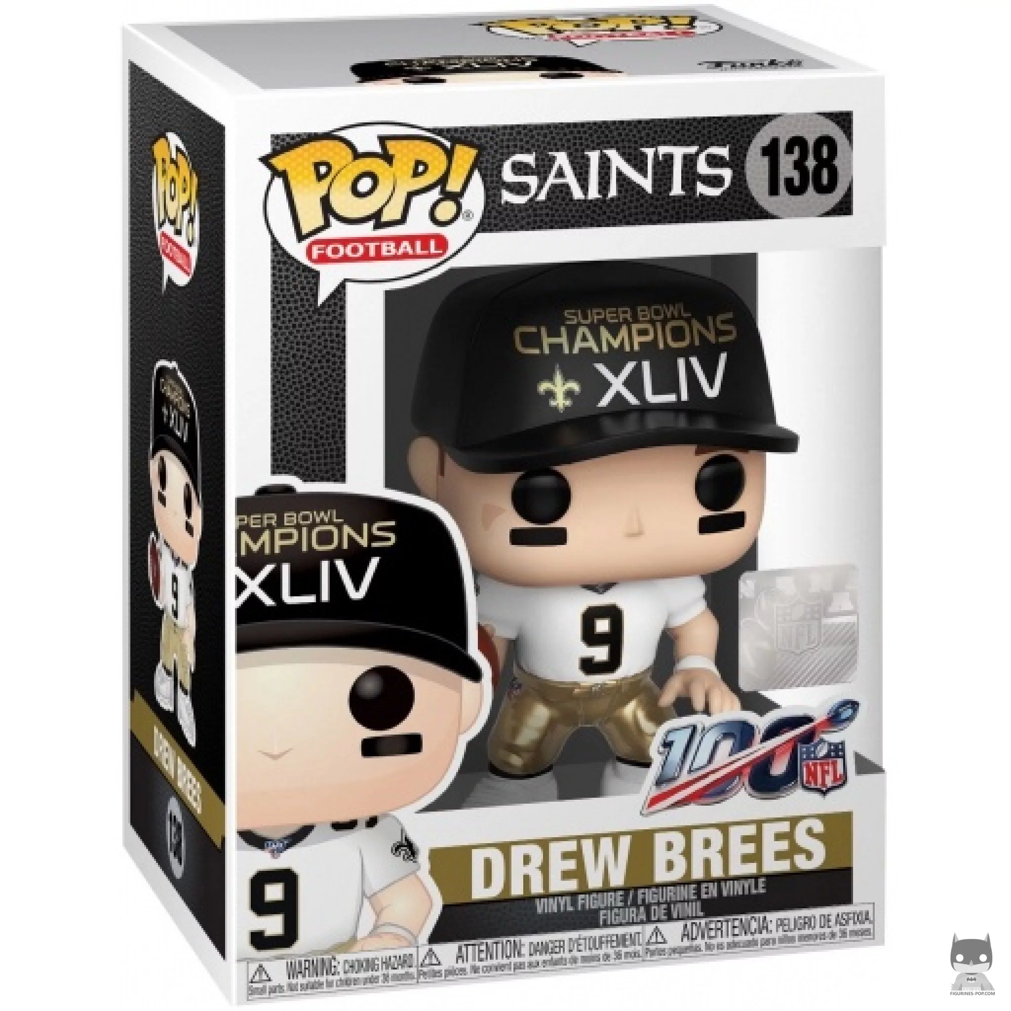 Figura Funko Pop! Drew Brees en su caja
