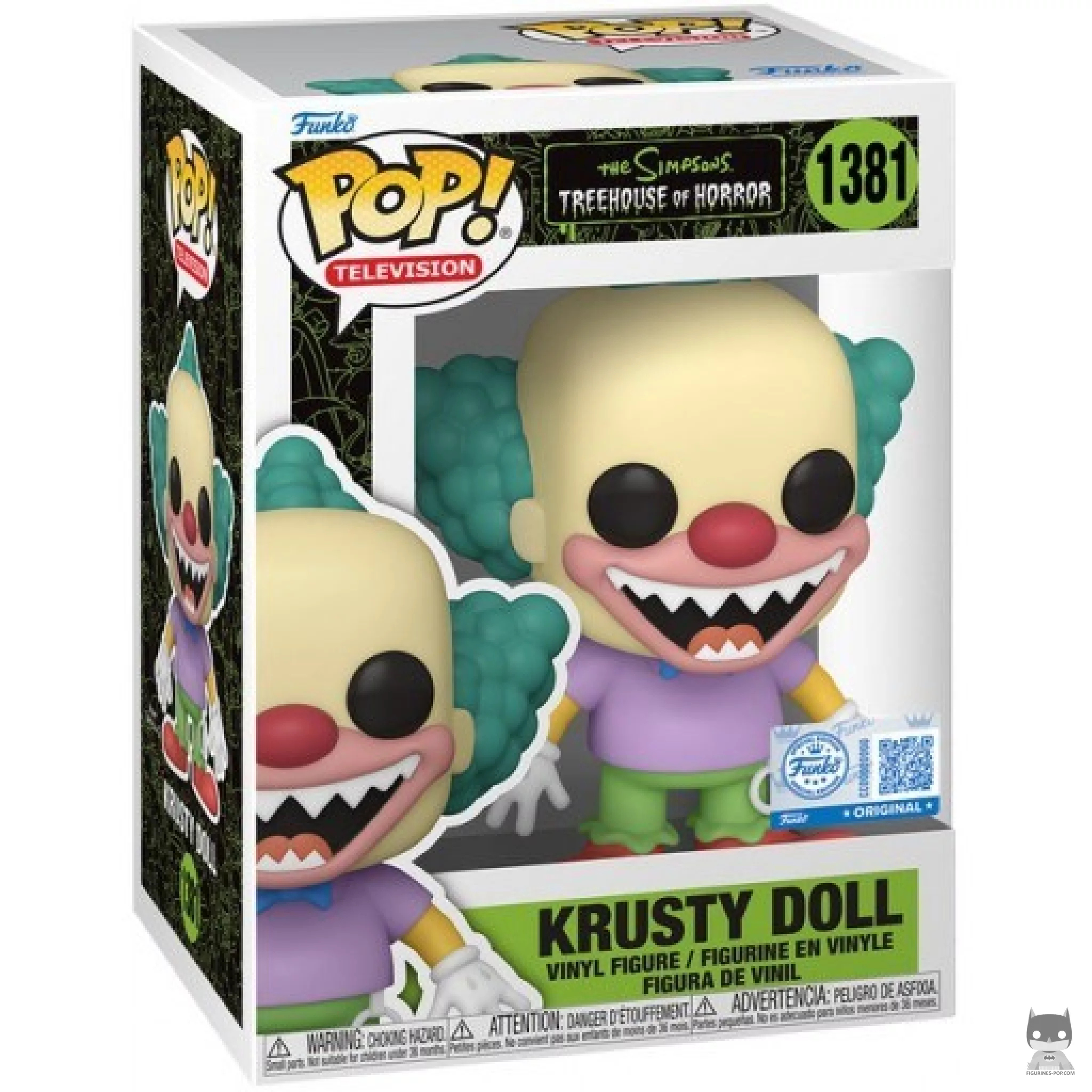 Figura Funko Pop! Muñeco de Krusty en su caja
