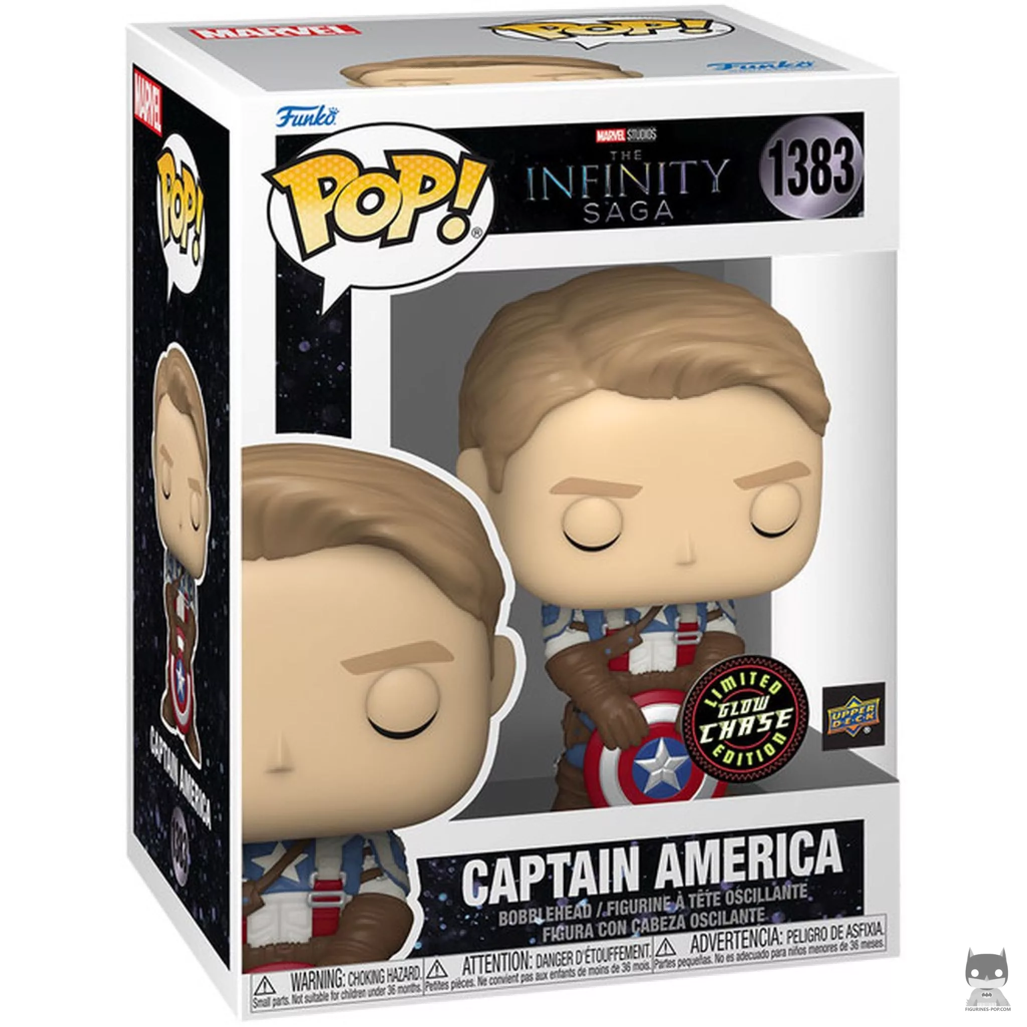 Figura Funko Pop! Capitán América (Chase & Brilla en la oscuridad) en su caja