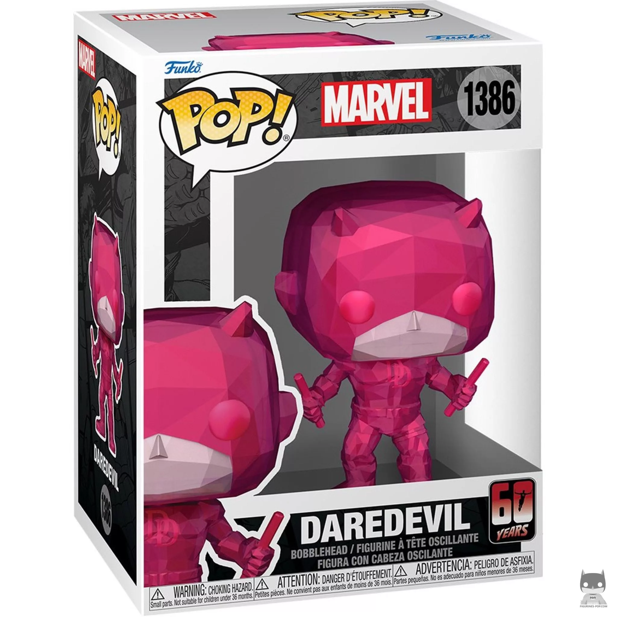 Figura Funko Pop! Daredevil (Facetado) en su caja