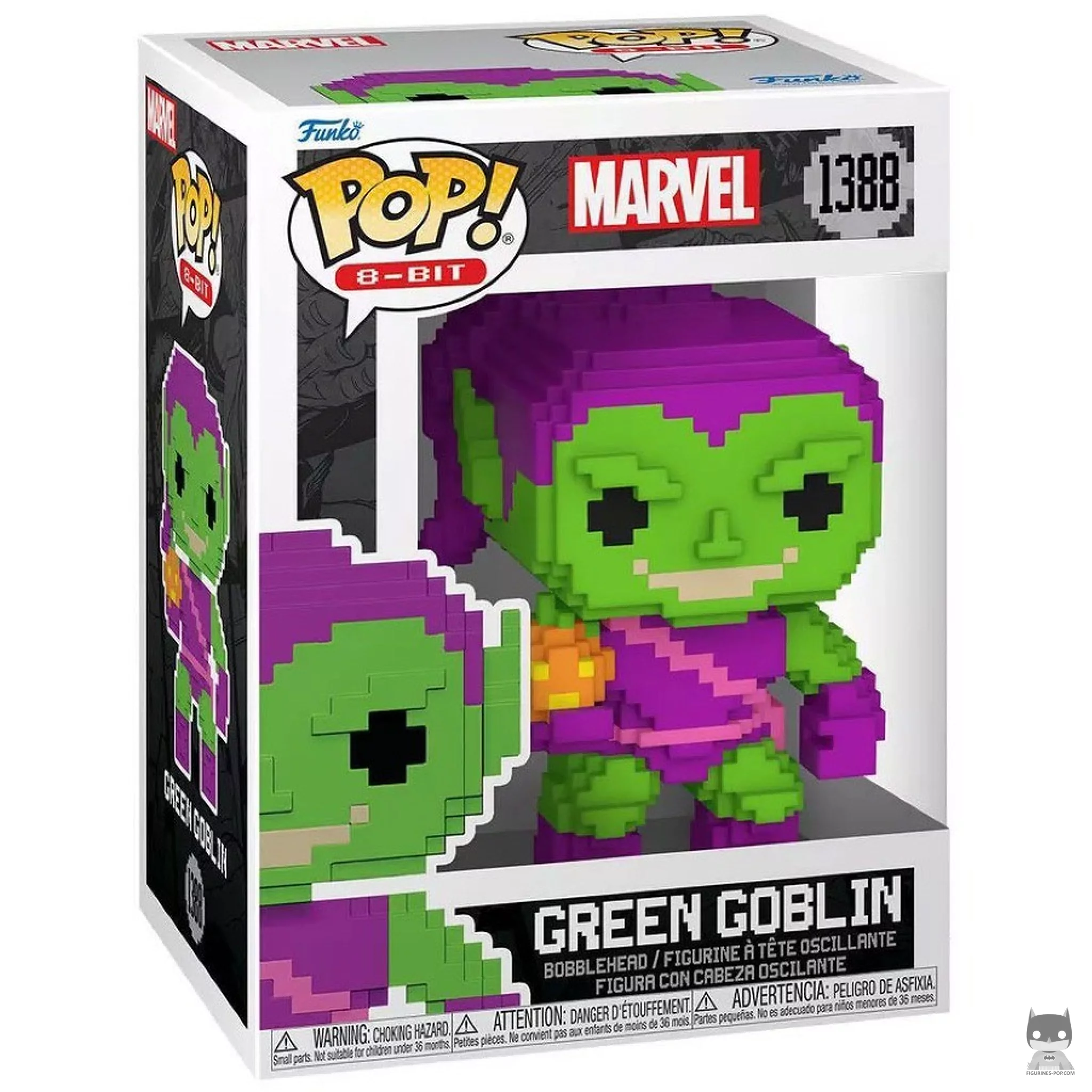 Figura Funko Pop! Duende Verde (8-bit) en su caja