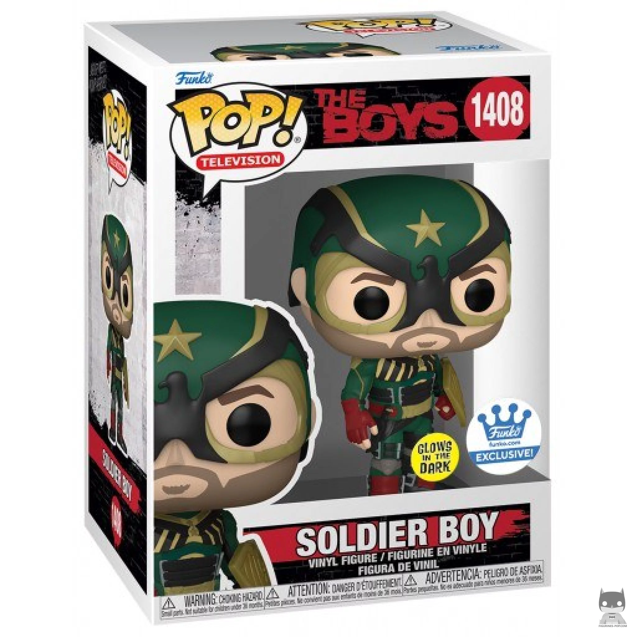 Figura Funko Pop! Soldier Boy (Brilla en la oscuridad) en su caja