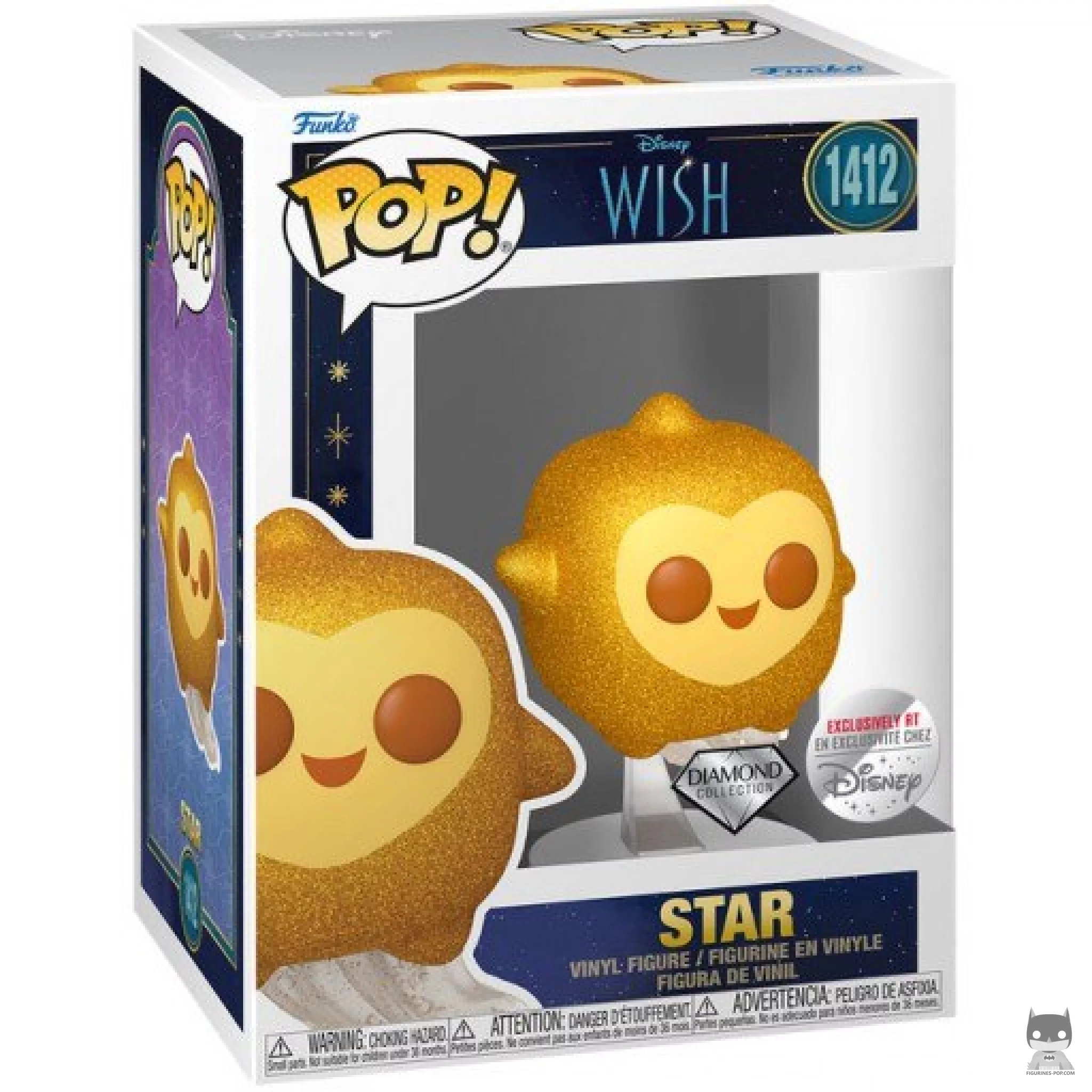 Figura Funko Pop! Estrella (Purpurina de diamante) en su caja