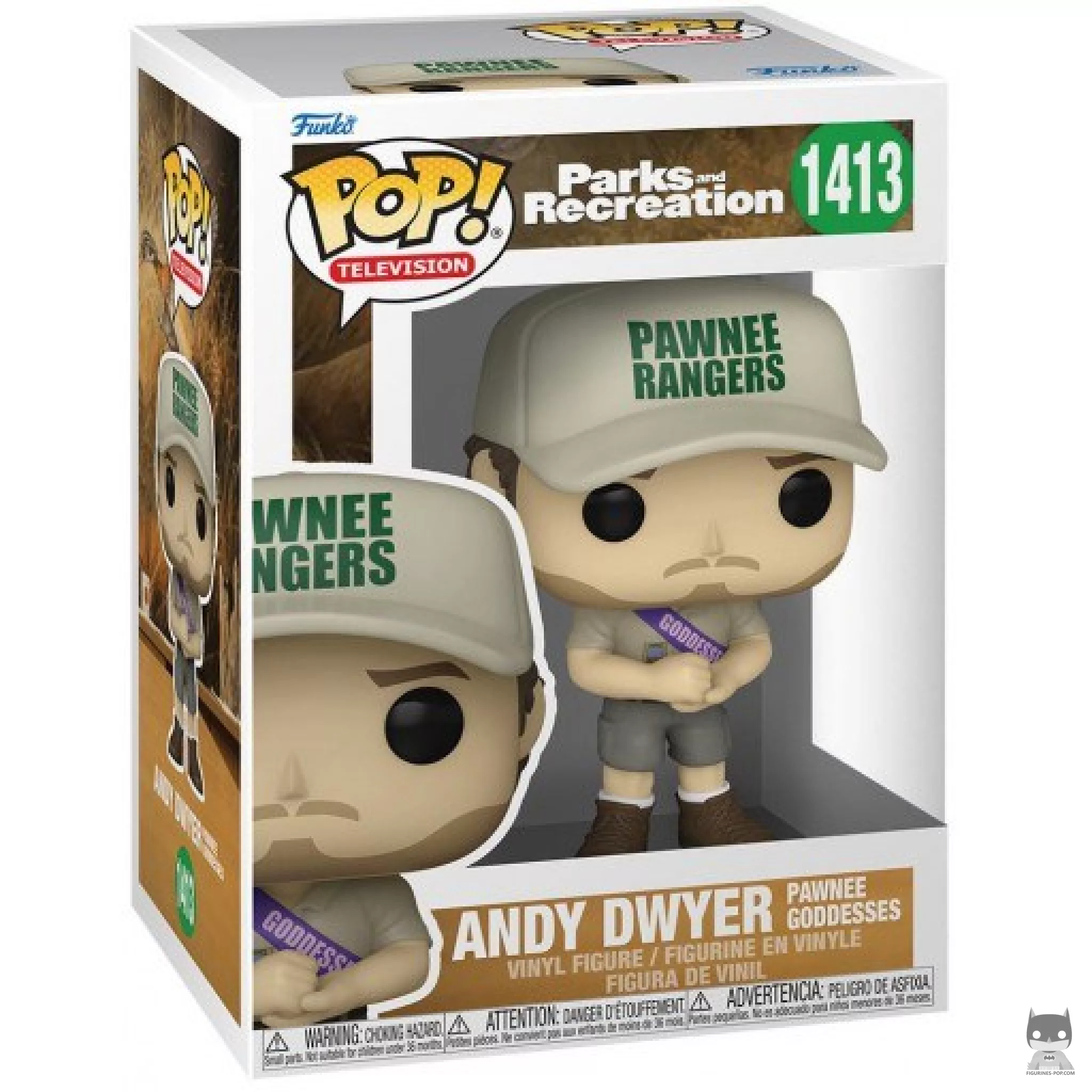 Figura Funko Pop! Andy Dwyer (Diosas de Pawnee) en su caja