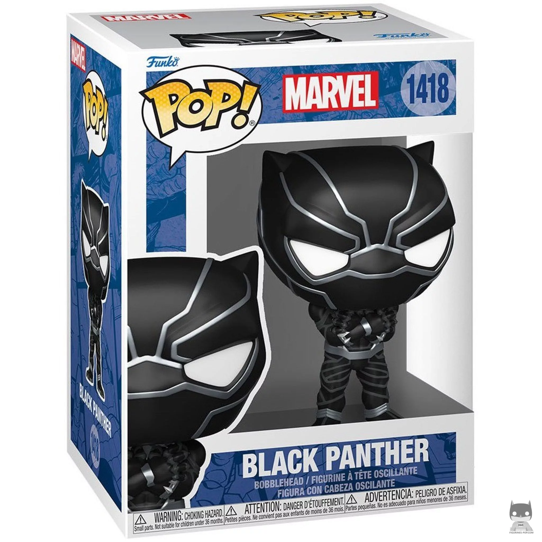 Figura Funko Pop! Black Panther (Marvel New Classics) en su caja