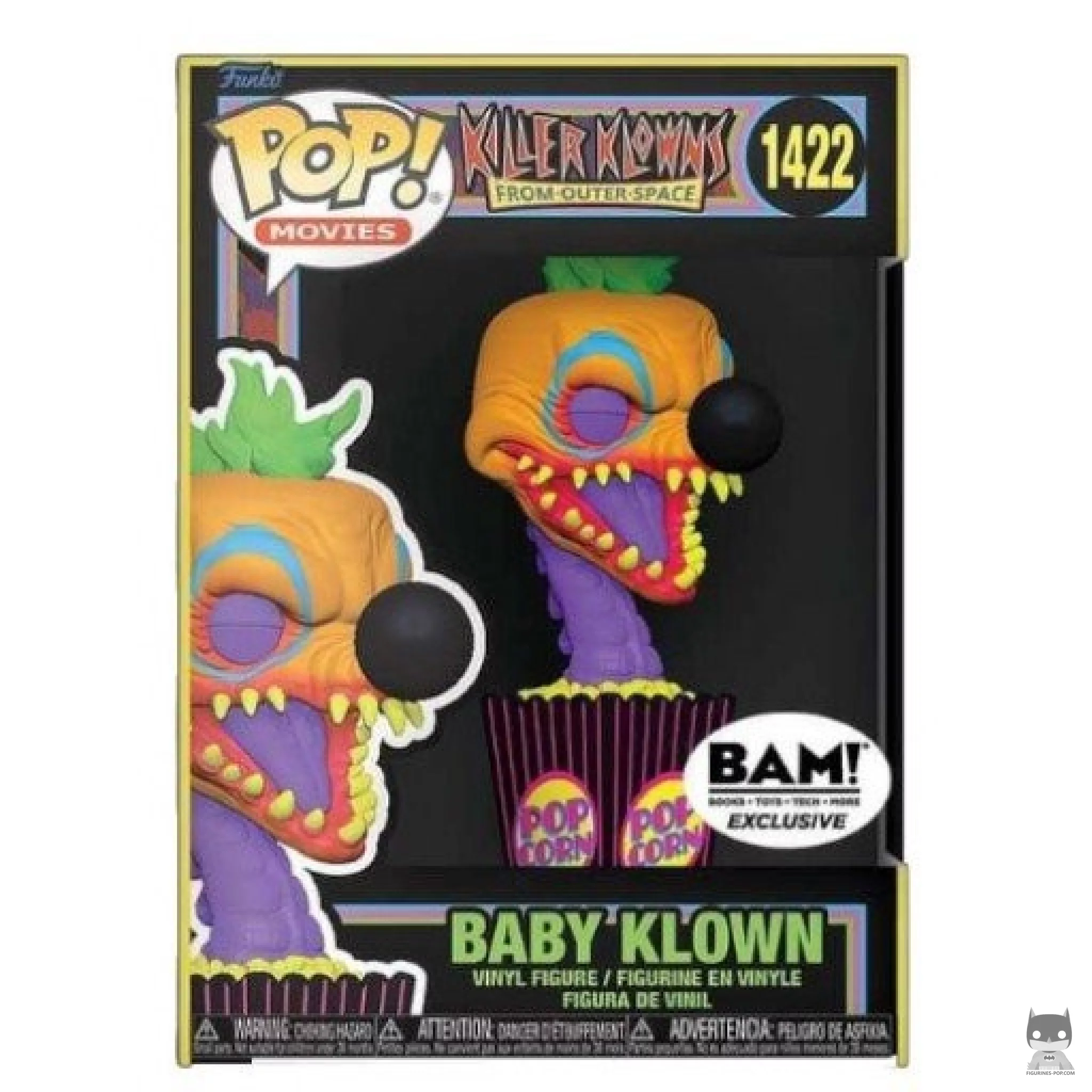 Figura Funko Pop! Payaso bebé (Luz negra) en su caja